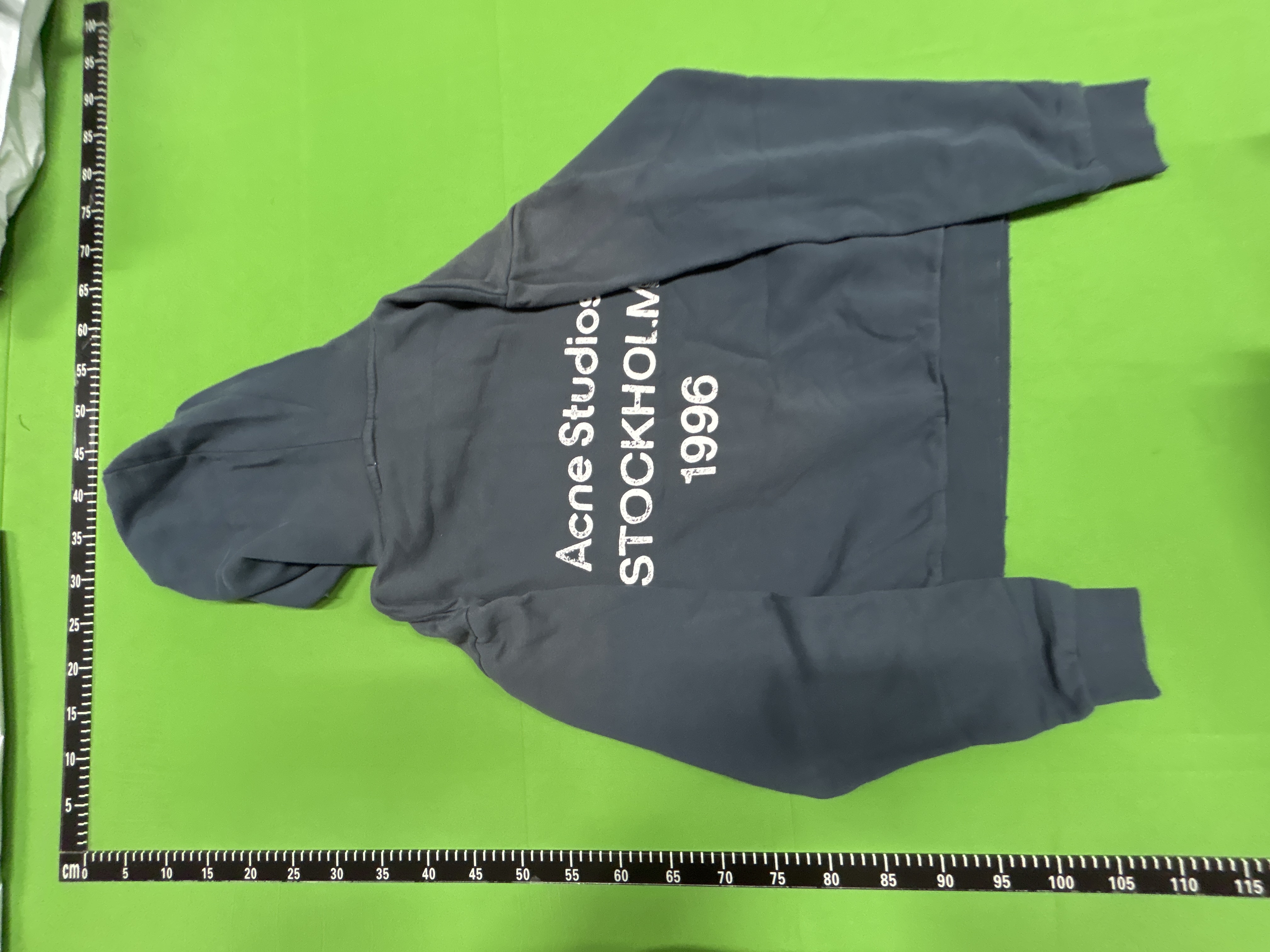 Foto QC 3 de Acne Studios Logo Hooded Sweatshirt White