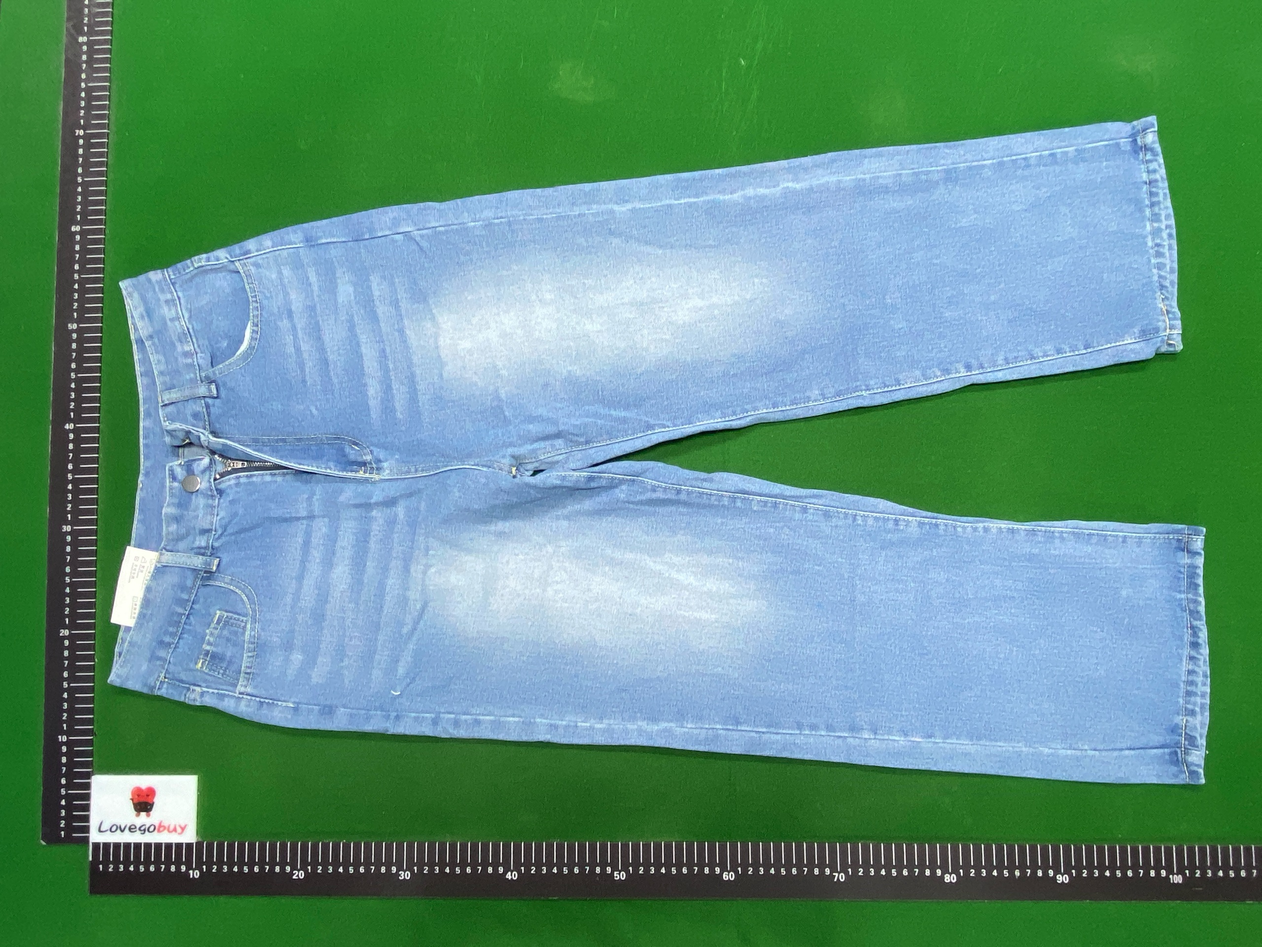 Foto QC 5 de Other American Retro Wide Leg Washed Loose Jeans Light Blue
