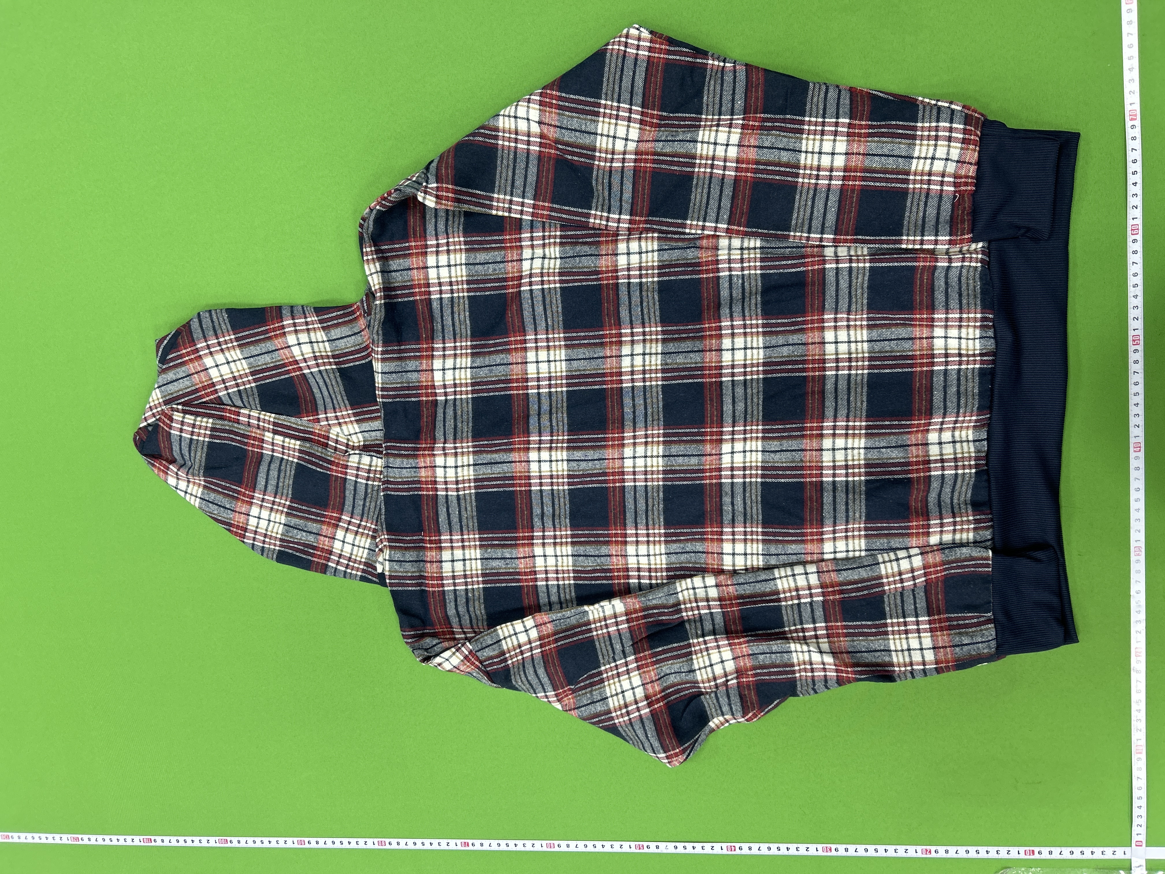 Foto QC 1 de Other Hoodie Plaid USA Patch Zip Up Navy Red
