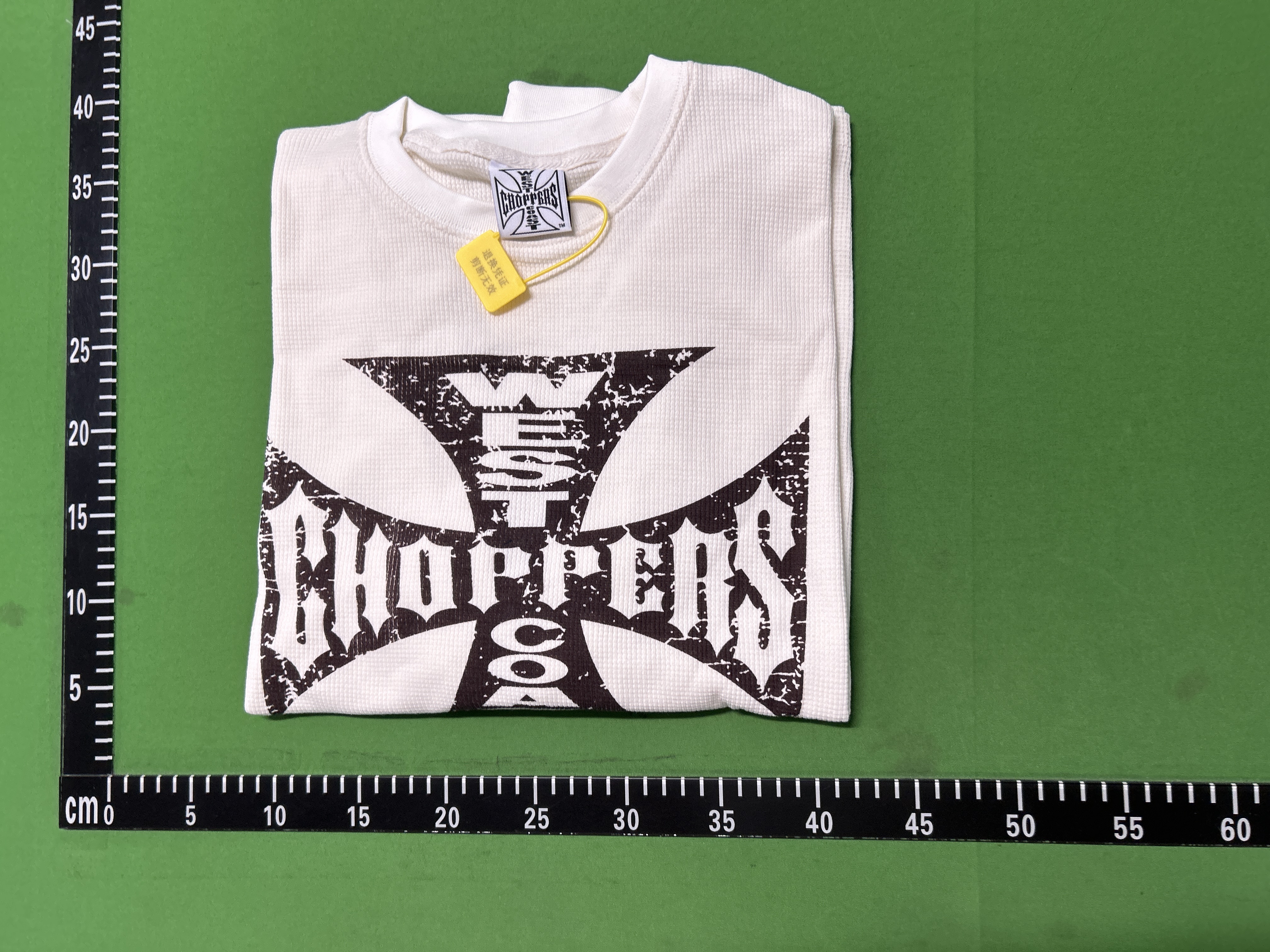 Foto QC 1 de Enfants Riches Déprimés West Coast Choppers T-shirt Sanskrit Cross Waffle Knit Grey