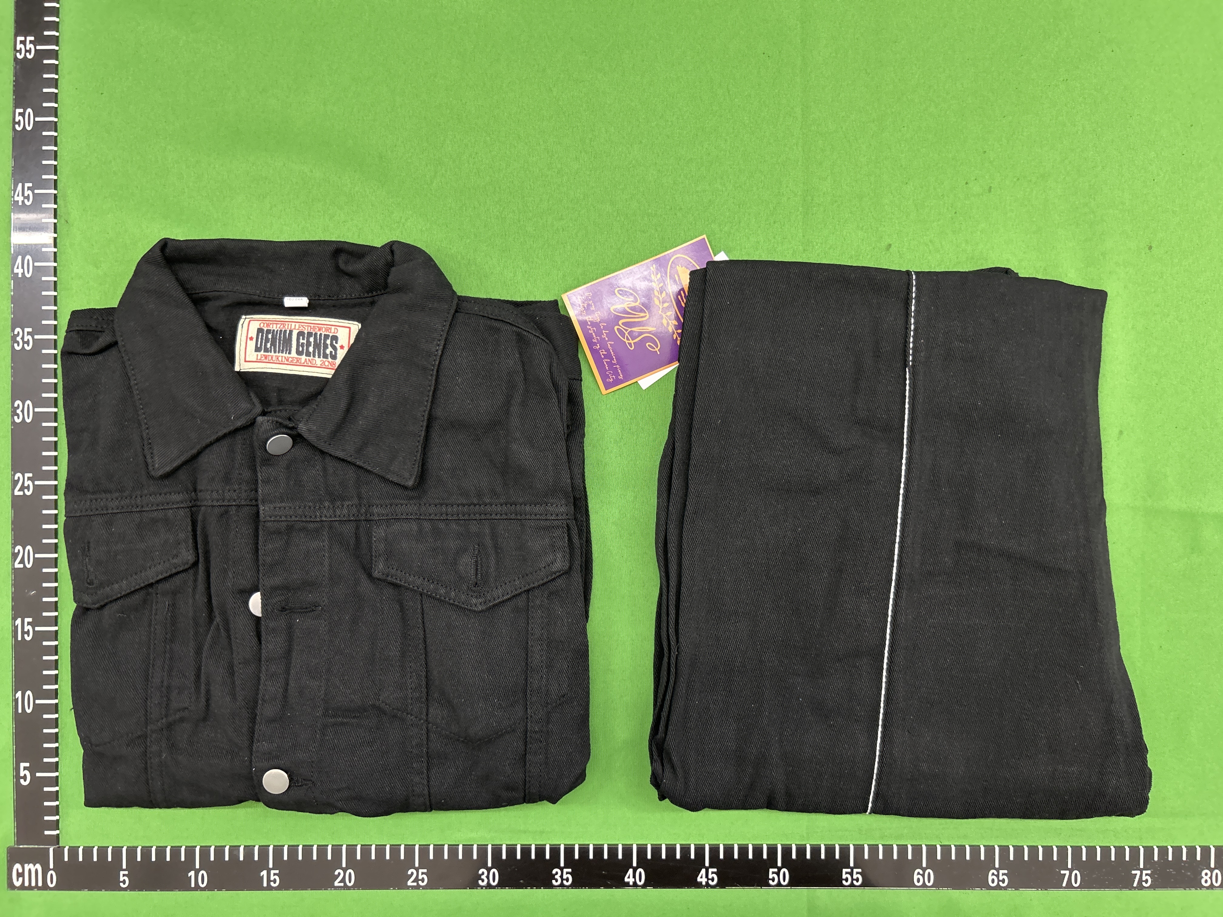 Foto QC 1 de Corteiz Jeans Star Embroidery Loose Fit Black