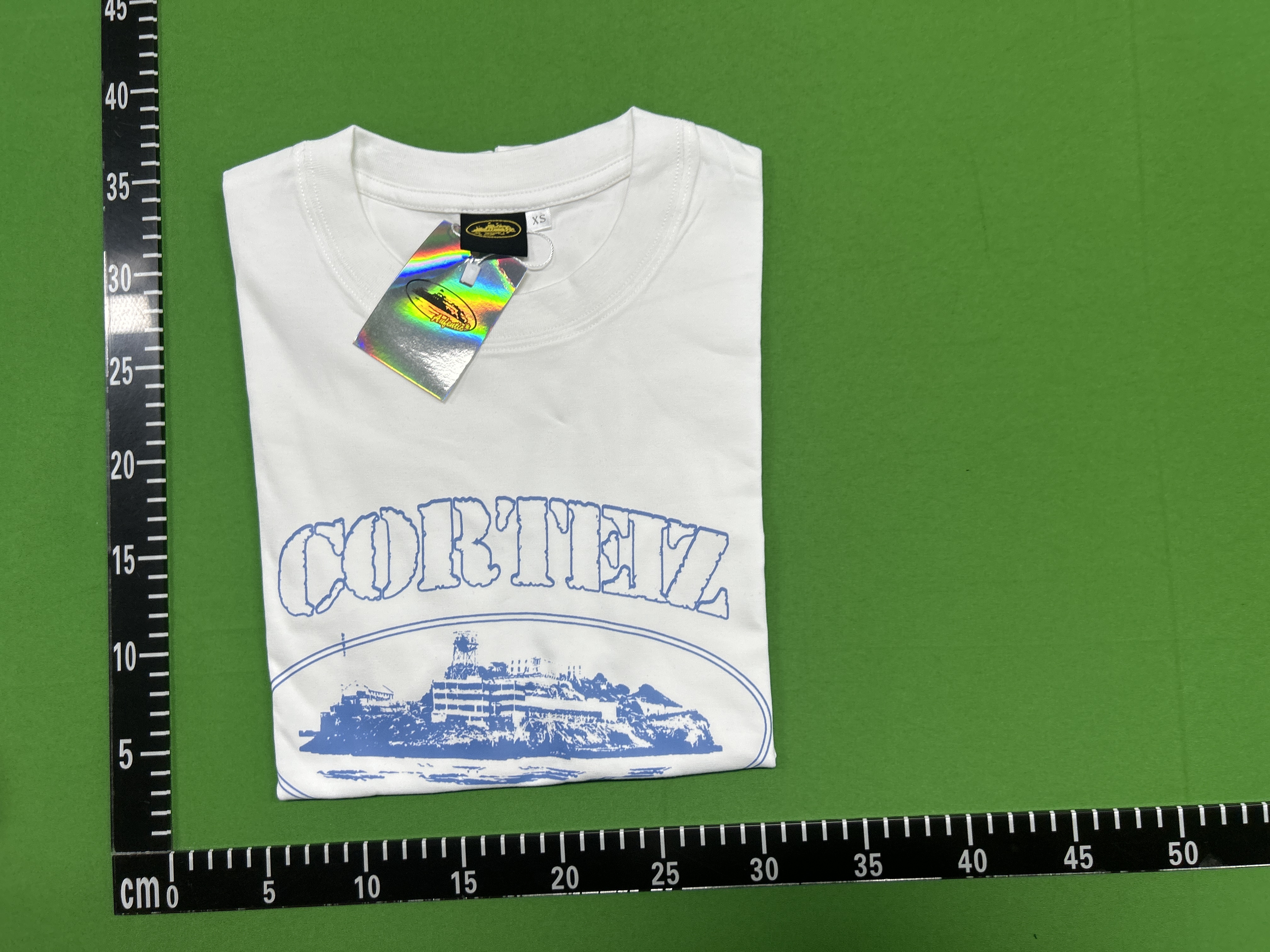 Foto QC 5 de Corteiz T-shirt Brush Script Logo White