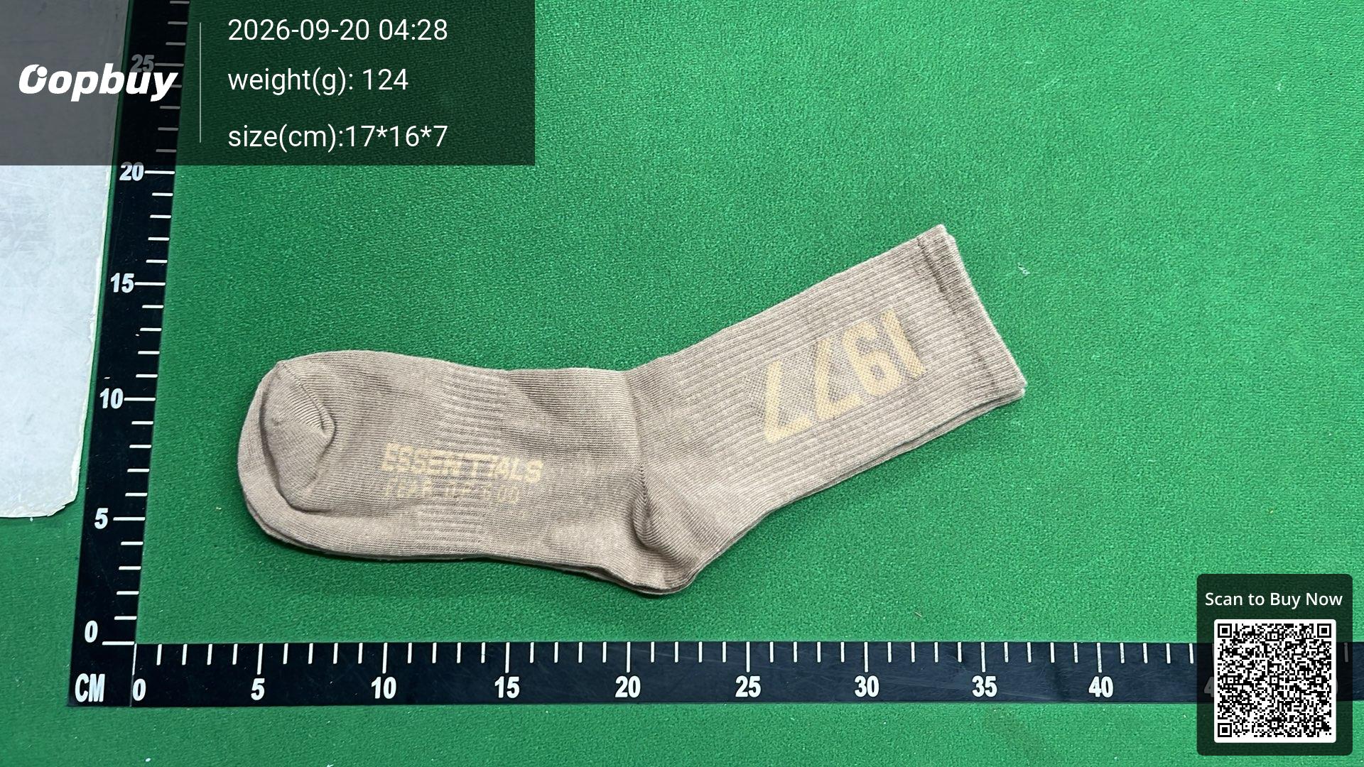 Foto QC 6 de Fear of God Essentials 1977 Crew Socks Black