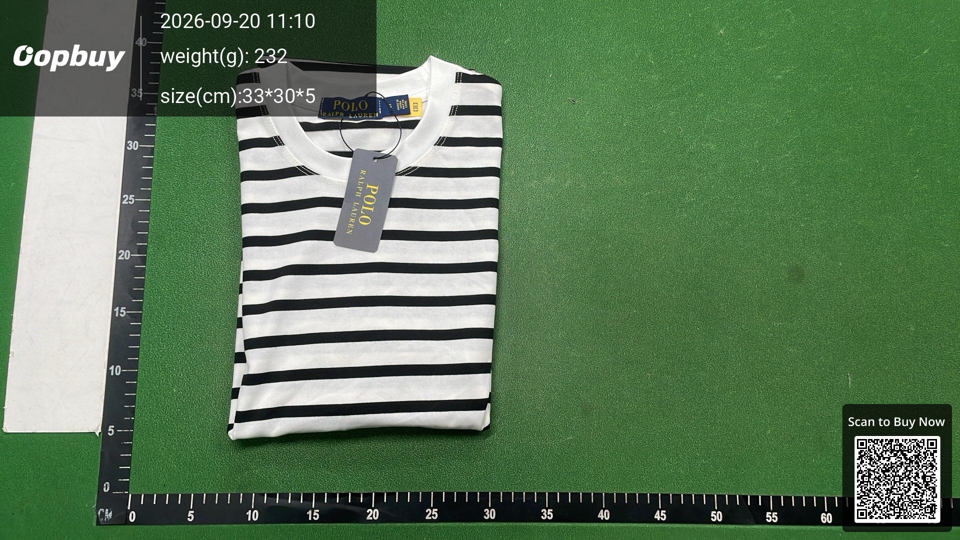Foto QC 4 de Polo Ralph Lauren T-shirt Striped White Black