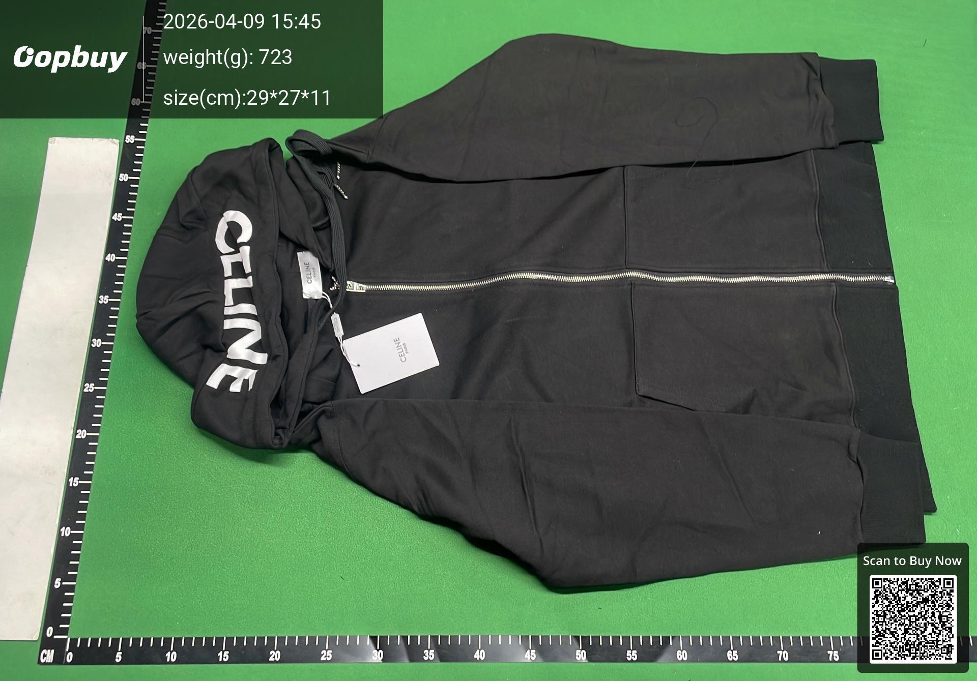 Foto QC 6 de Celine Zip-Up Jacket Logo Grey