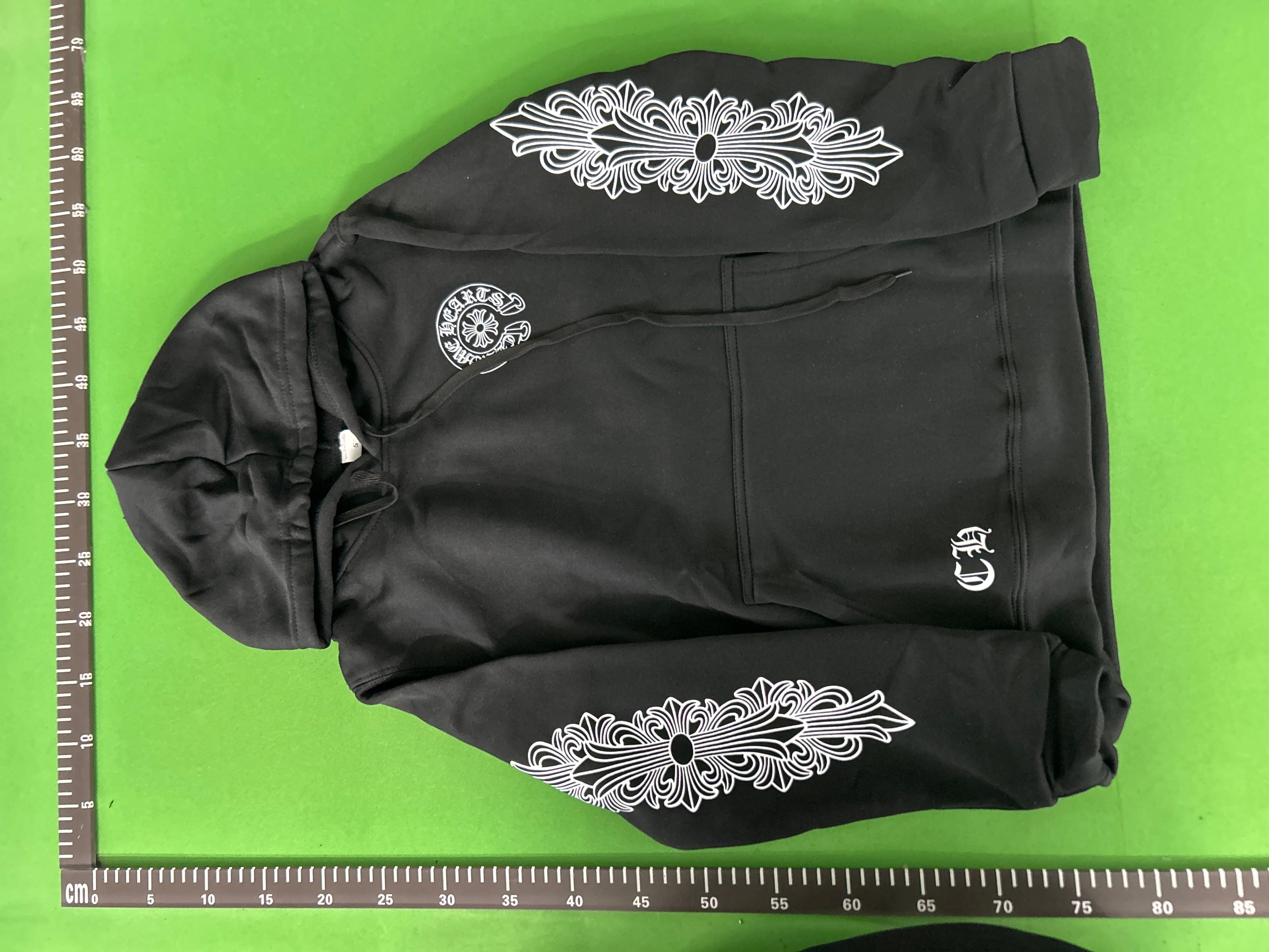 Foto QC 7 de Chrome Hearts Horseshoe Cross Zip Up Hoodie Black