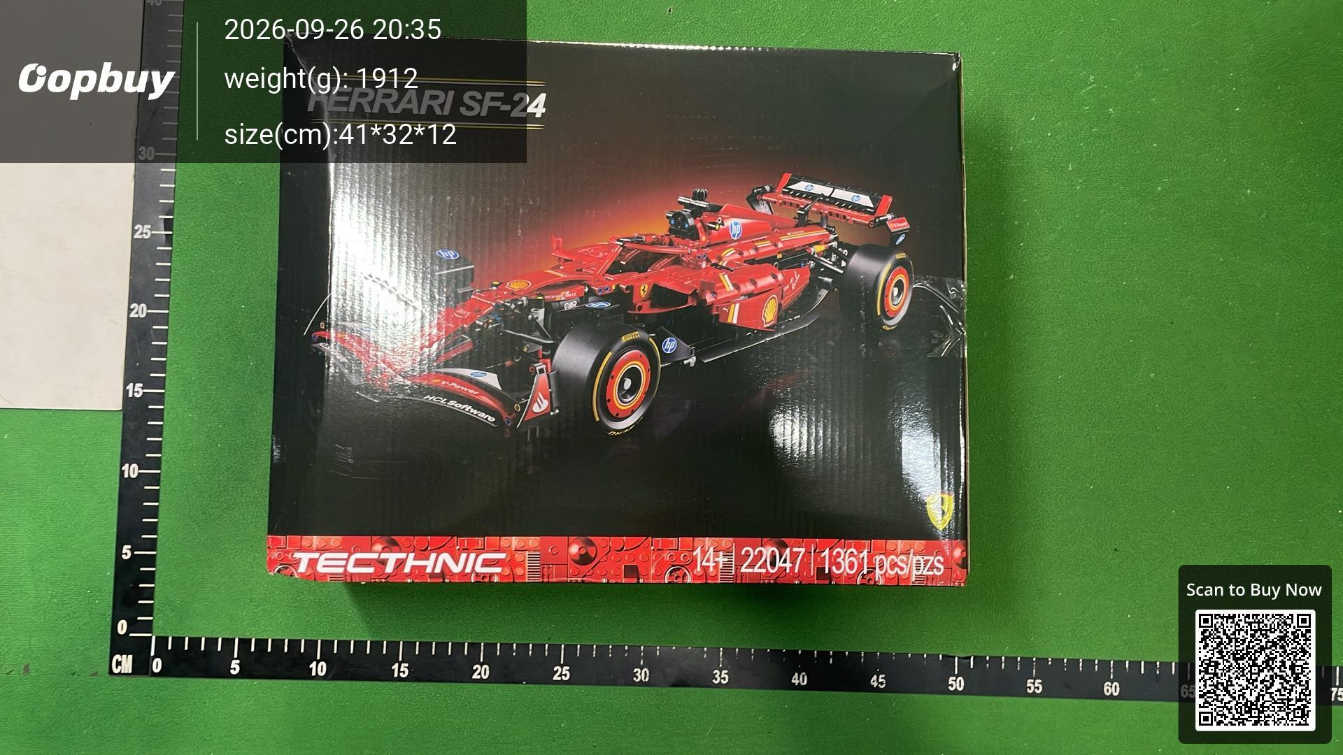 Foto QC 7 de Generic Ferrari SF-24 F1 Race Car Building Block Toy Set