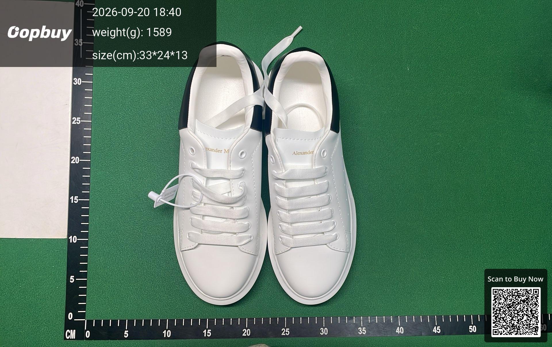 Foto QC 6 de Alexander McQueen Oversized Leather Platform Sneakers Triple Black