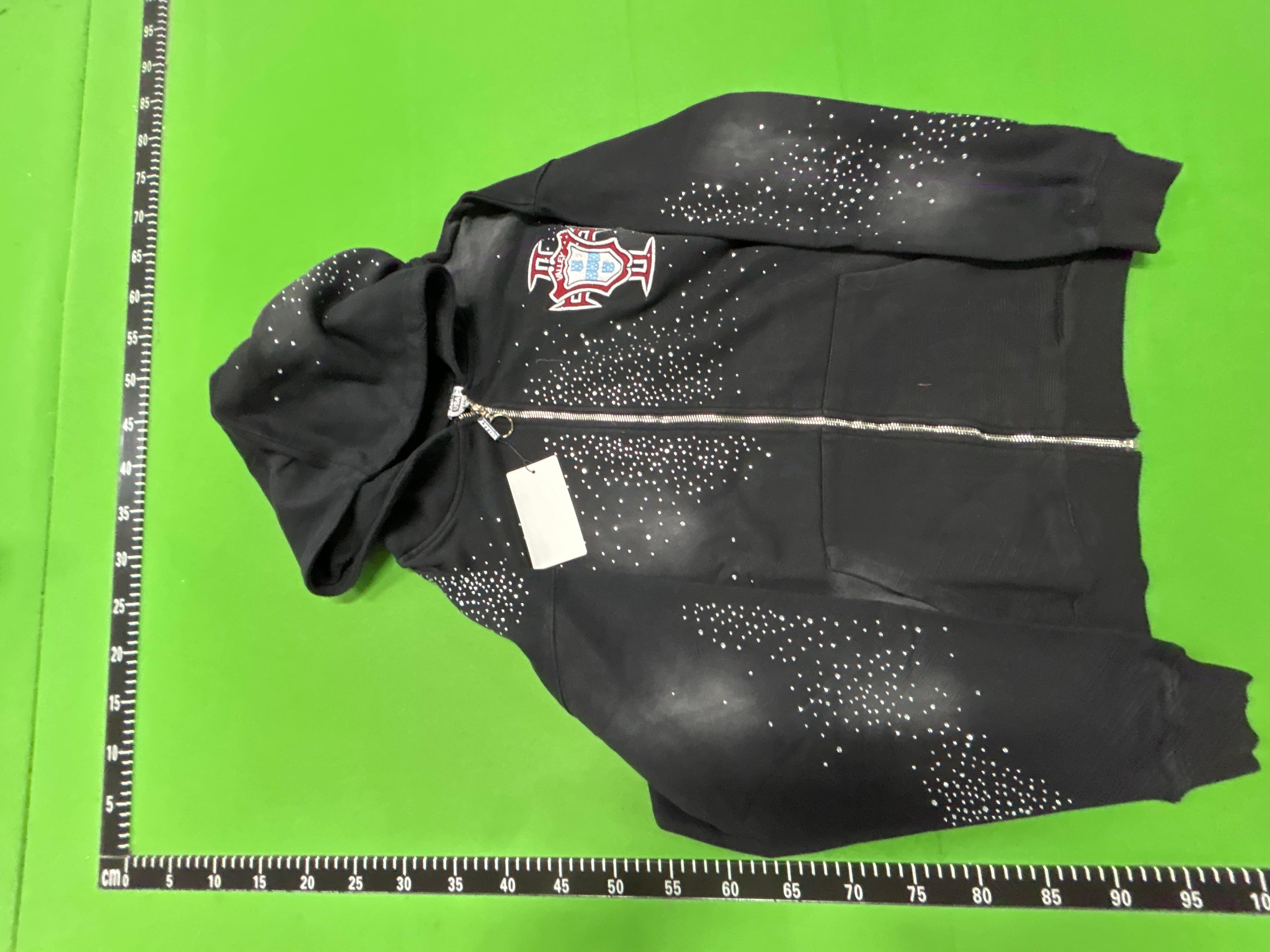 Foto QC 7 de Vale sports Valley Dreams Hooded Jacket Washed Distressed Rhinestone Black