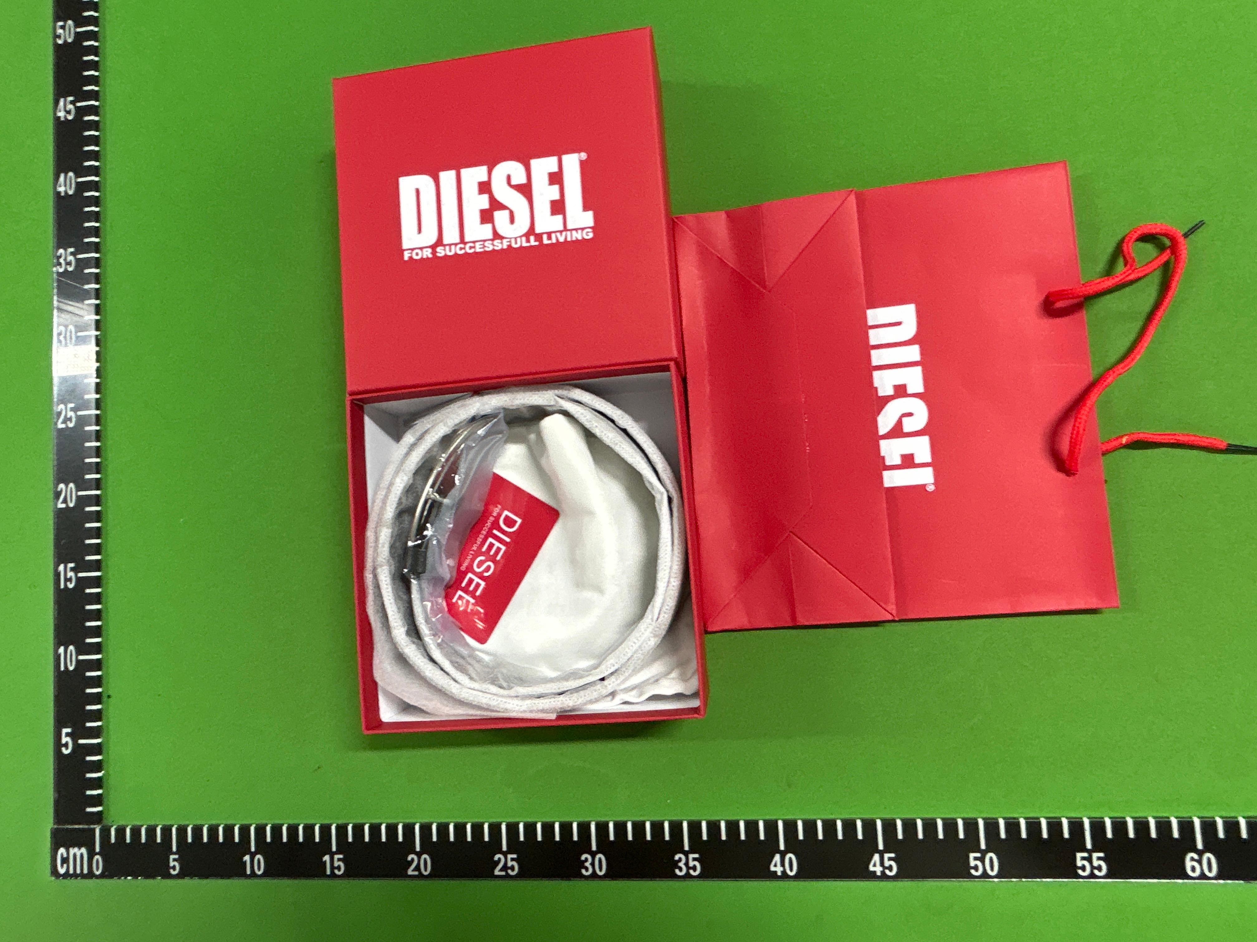 Foto QC 6 de Diesel B-1DR Logo Buckle Belt Black