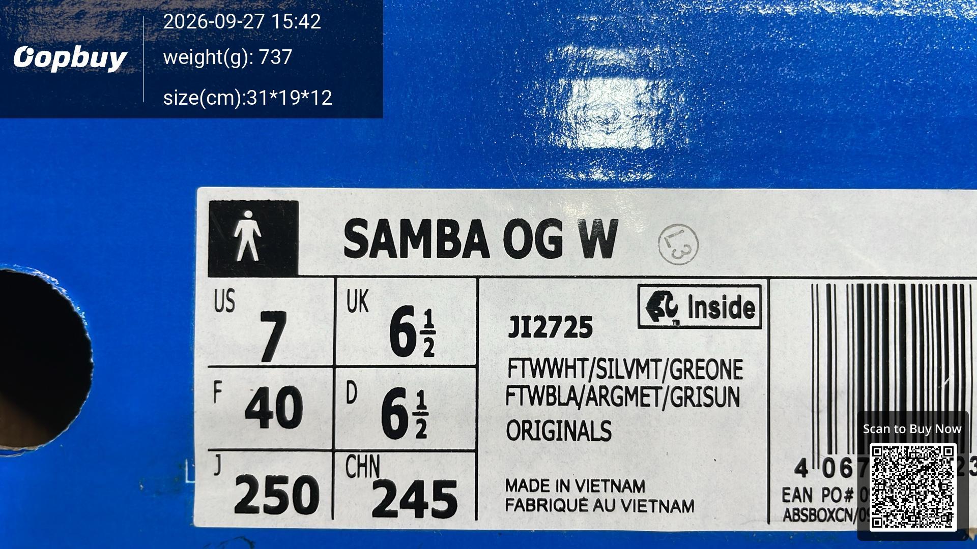 Foto QC 8 de adidas Samba OG Caroline Ricke White Black IE0739