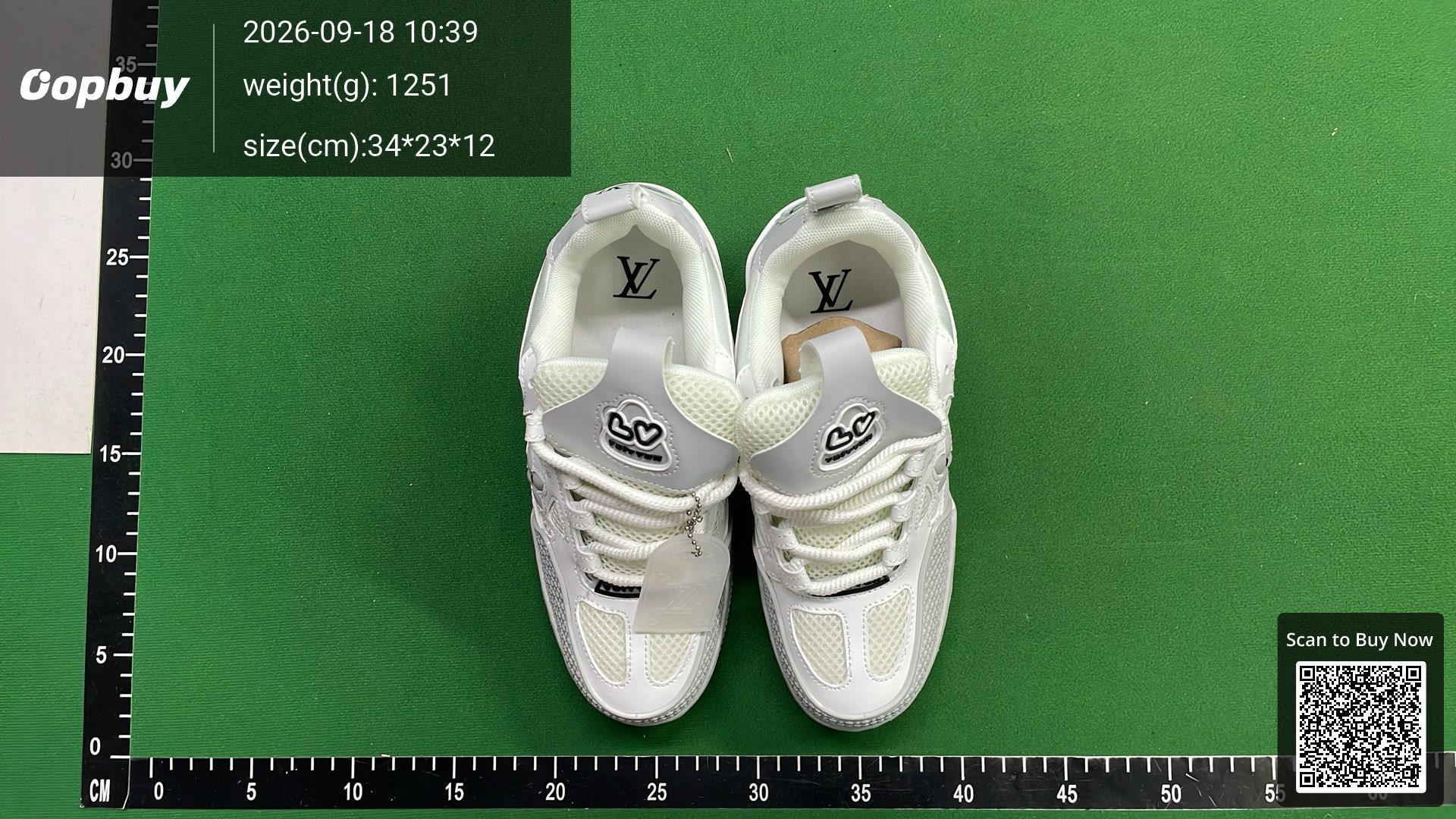 Foto QC 6 de Louis Vuitton Trainer Platform Monogram Flower White Grey