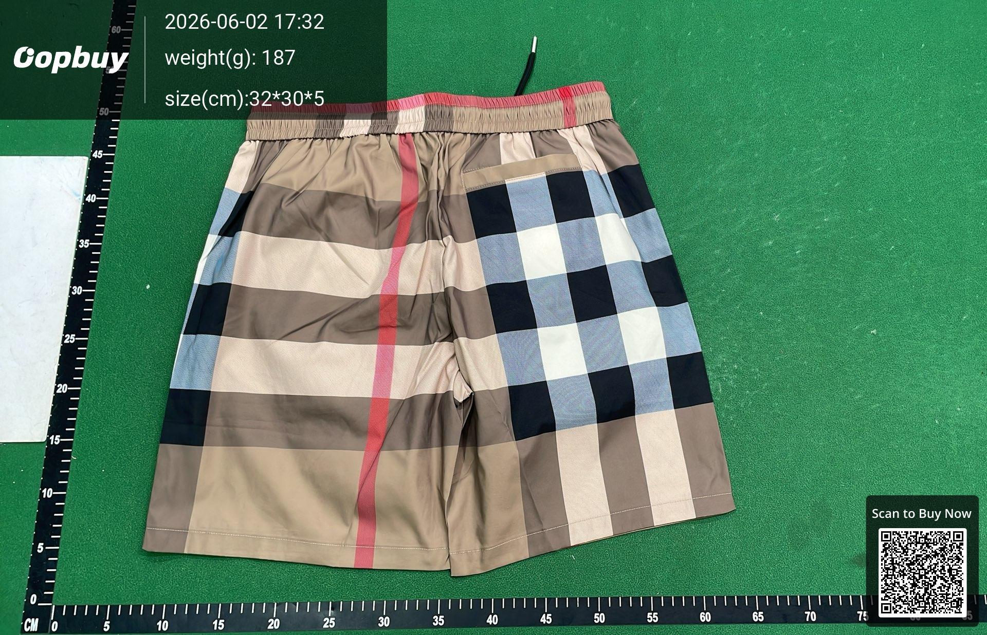 Foto QC 3 de Burberry Sweat Shorts Vintage Check Side Stripe White