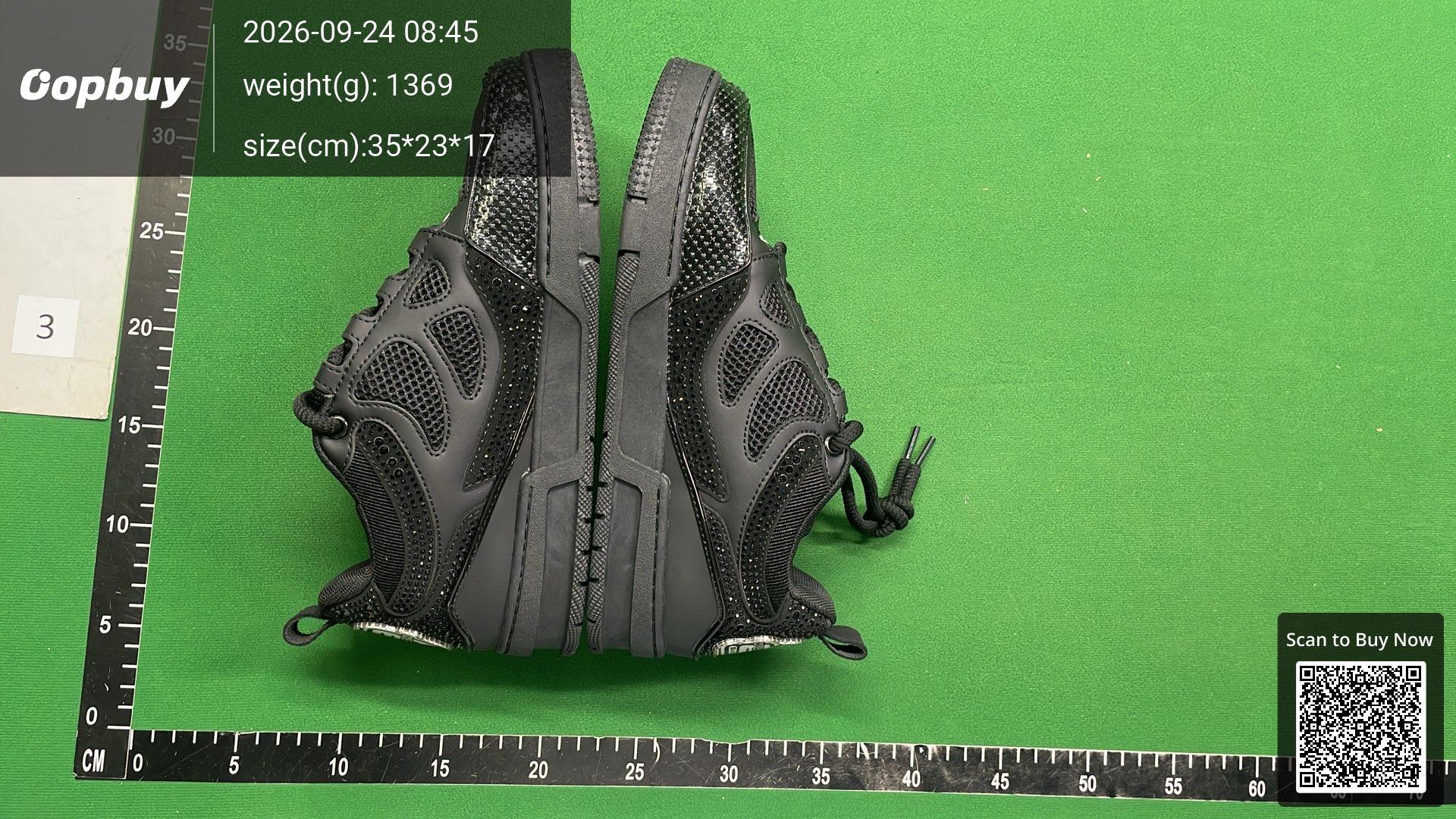 Foto QC 4 de Louis Vuitton Skate Low White Black Stitching