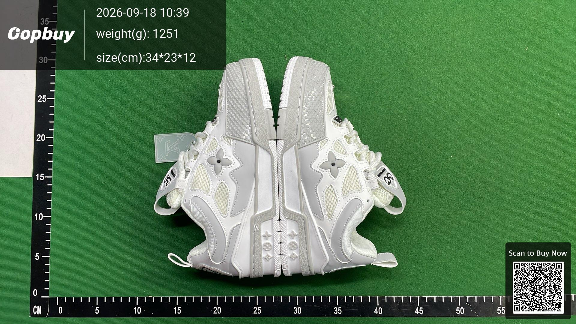 Foto QC 5 de Louis Vuitton Trainer Platform Monogram Flower White Grey
