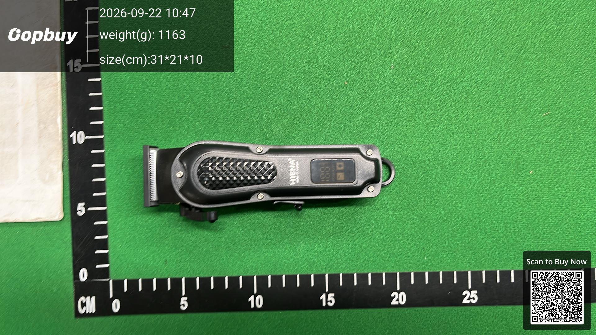 Foto QC 1 de HIENA Hair Clipper Set Professional LED Display Black