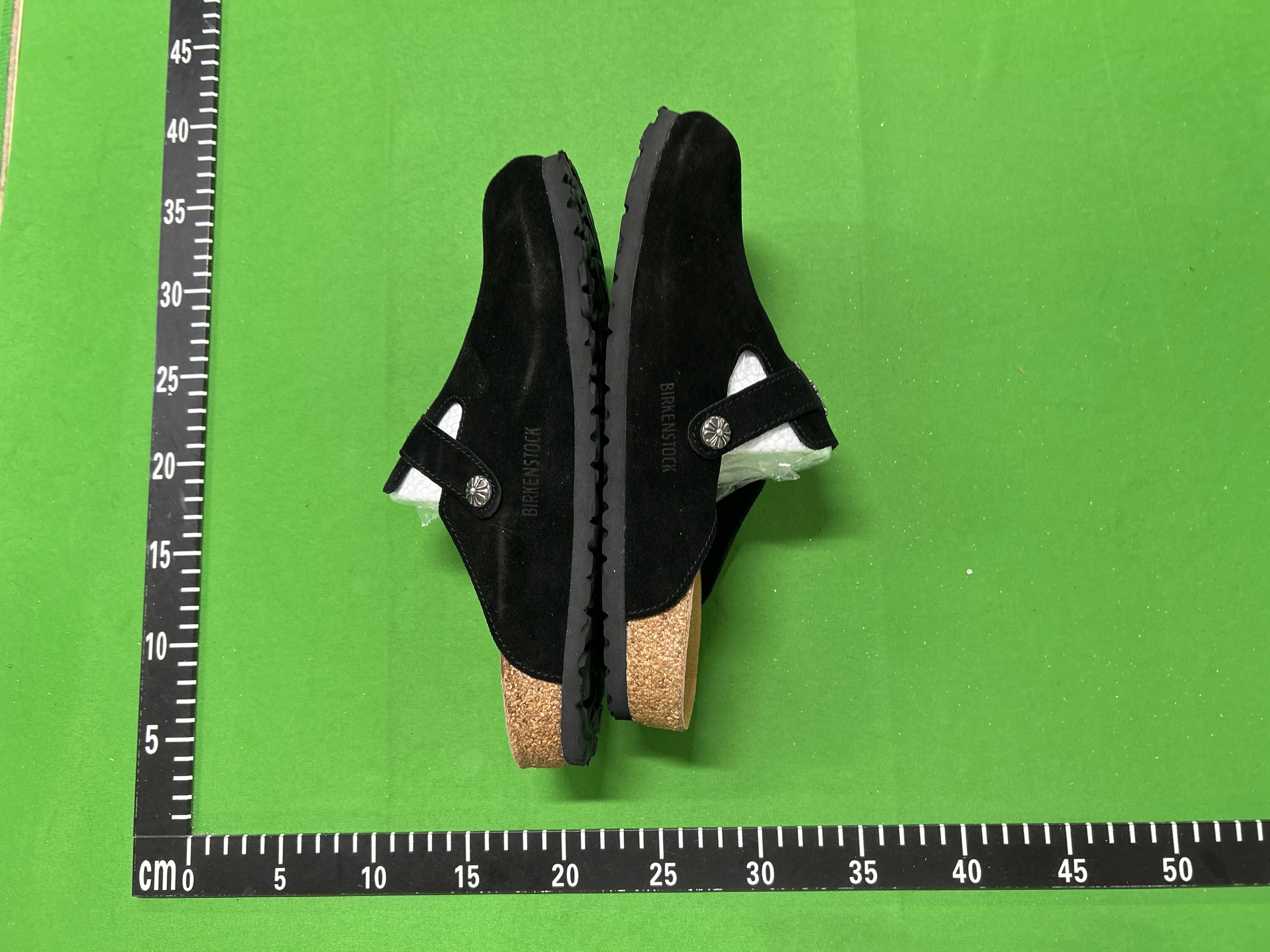 Foto QC 4 de Chrome Hearts Boston Suede Clogs Birkenstock Collaboration Cross Patch Black