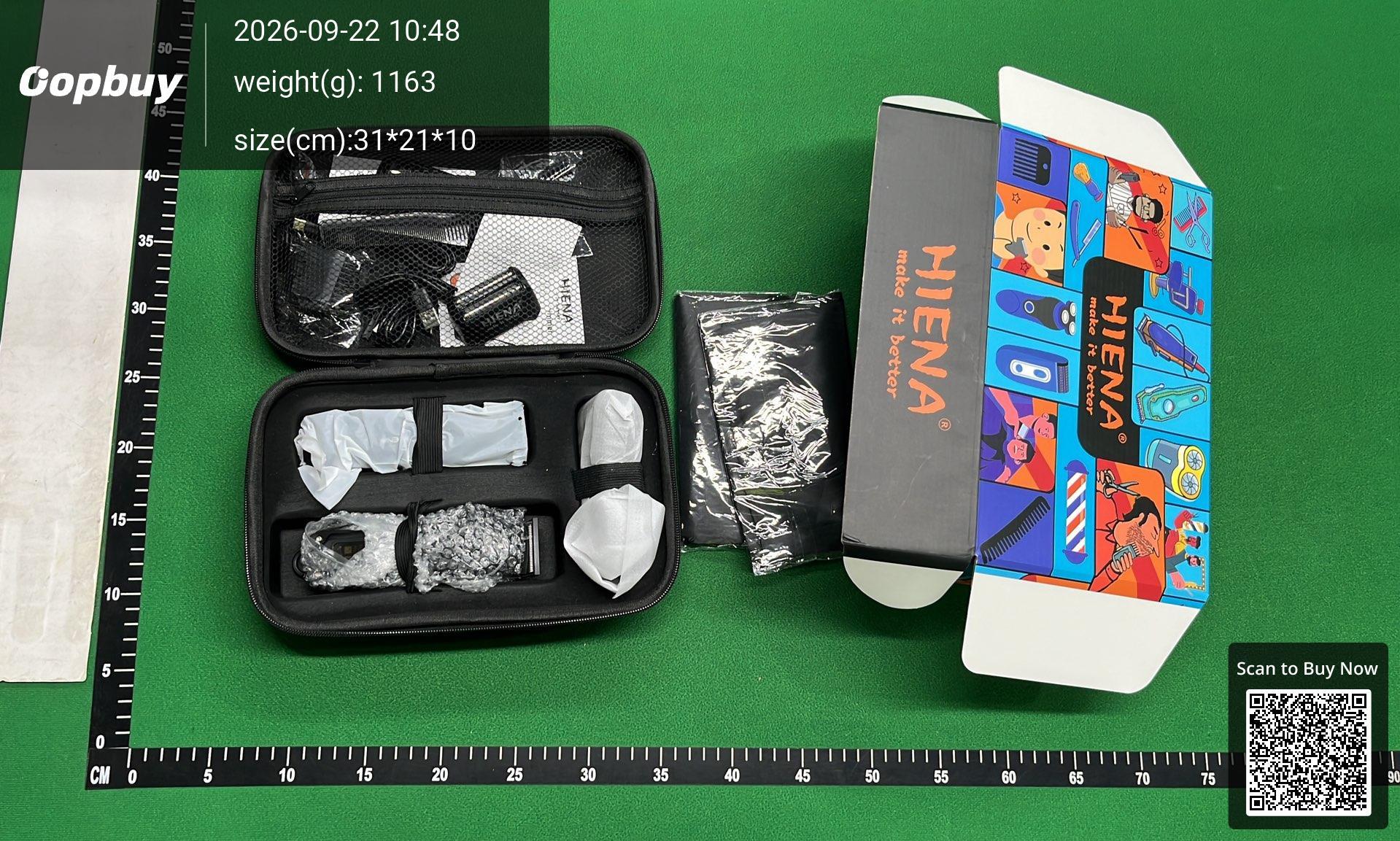 Foto QC 3 de HIENA Hair Clipper Set Professional LED Display Black