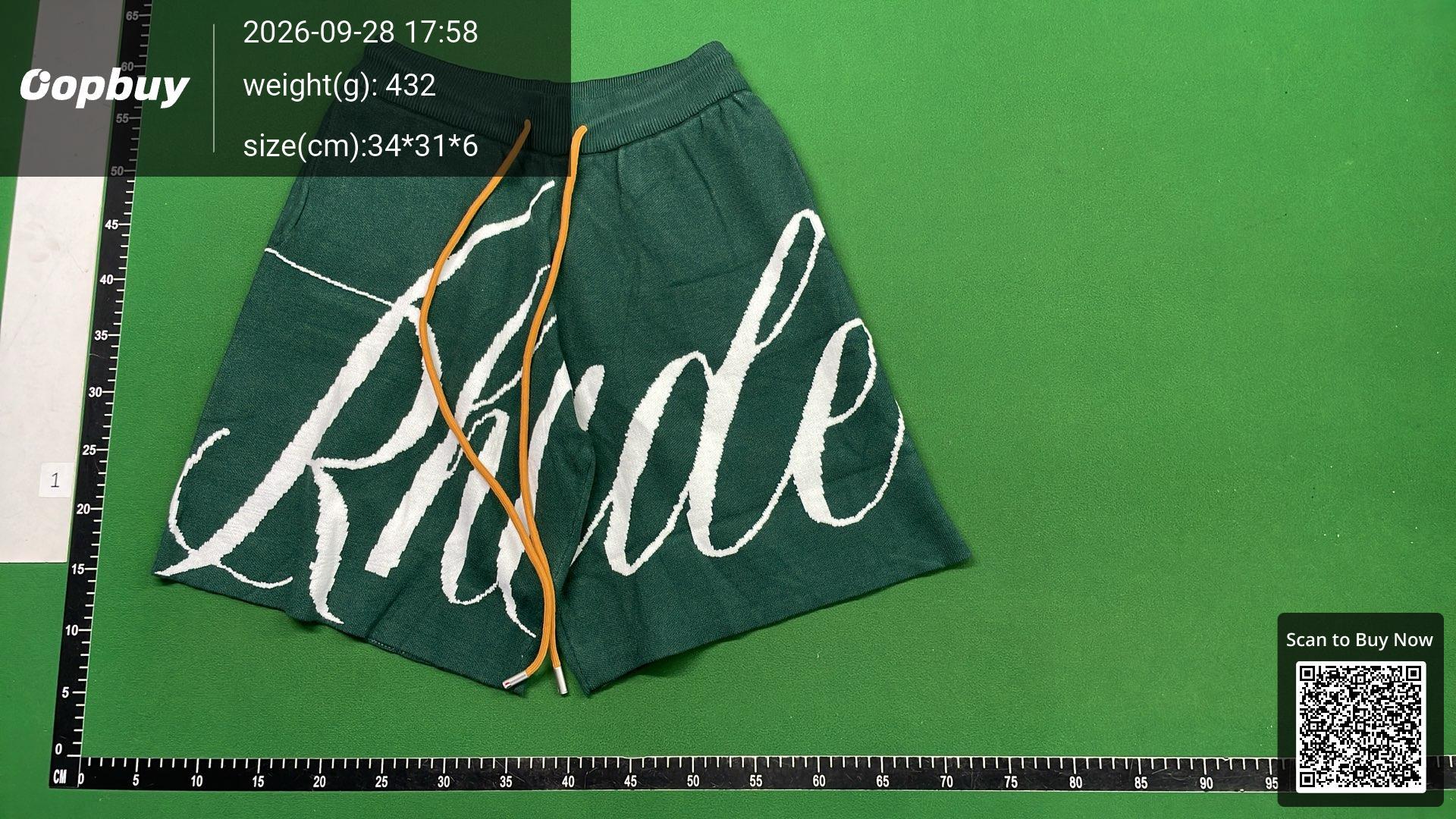 Foto QC 2 de Rhude Shorts Script Logo Jacquard Knit Blue