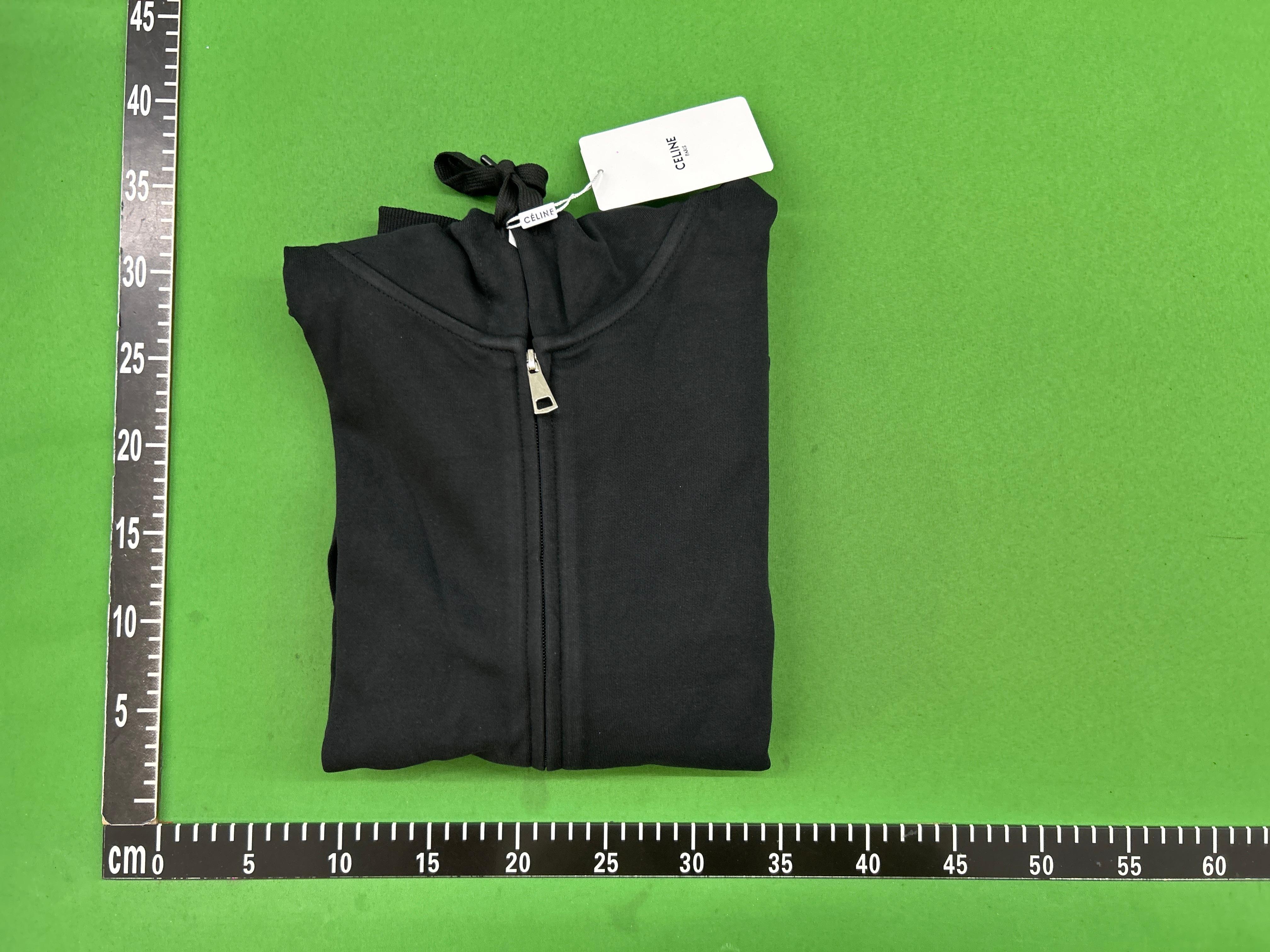 Foto QC 1 de Celine Logo Zip Sweater Hooded Grey