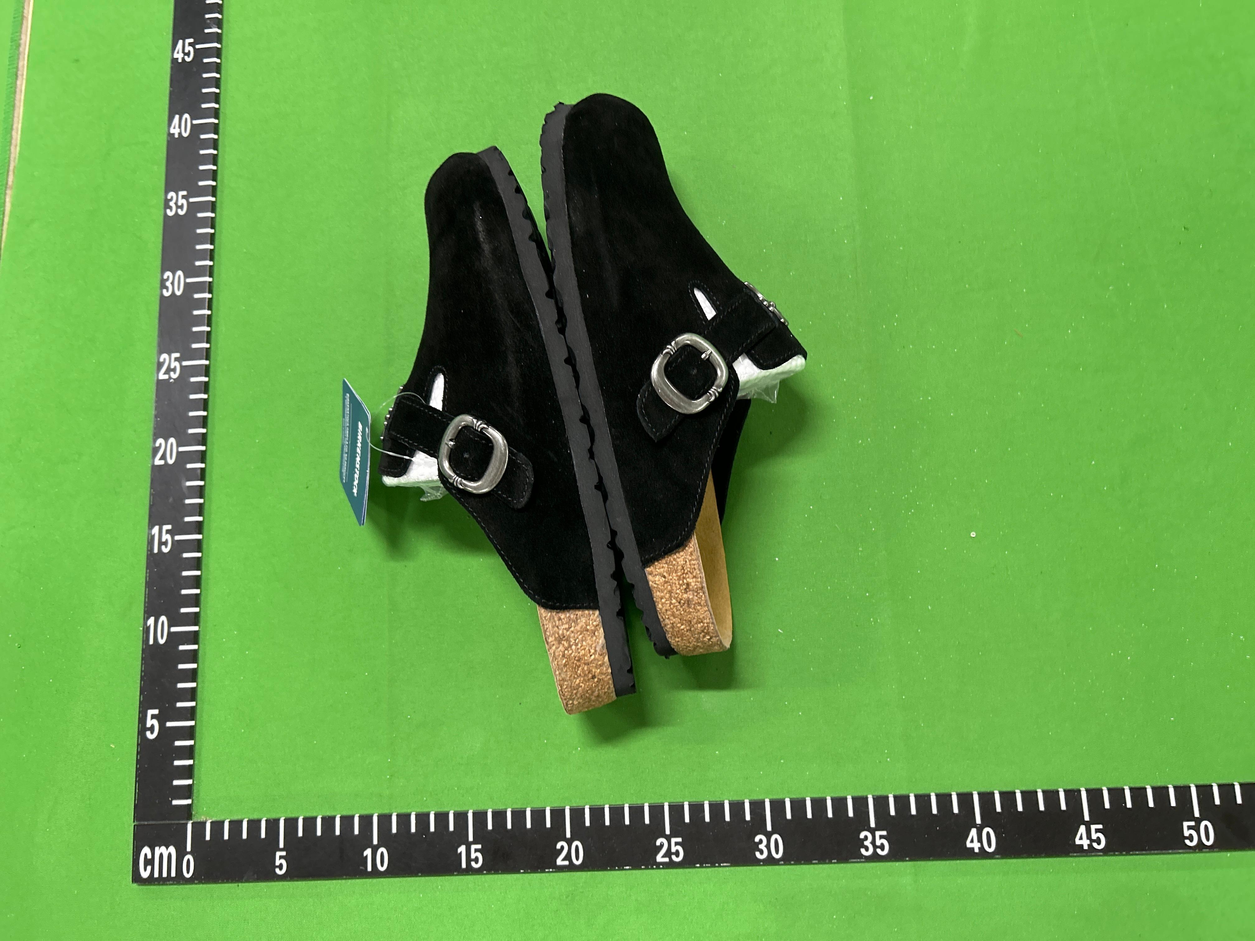 Foto QC 5 de Chrome Hearts Boston Suede Clogs Birkenstock Collaboration Cross Patch Black