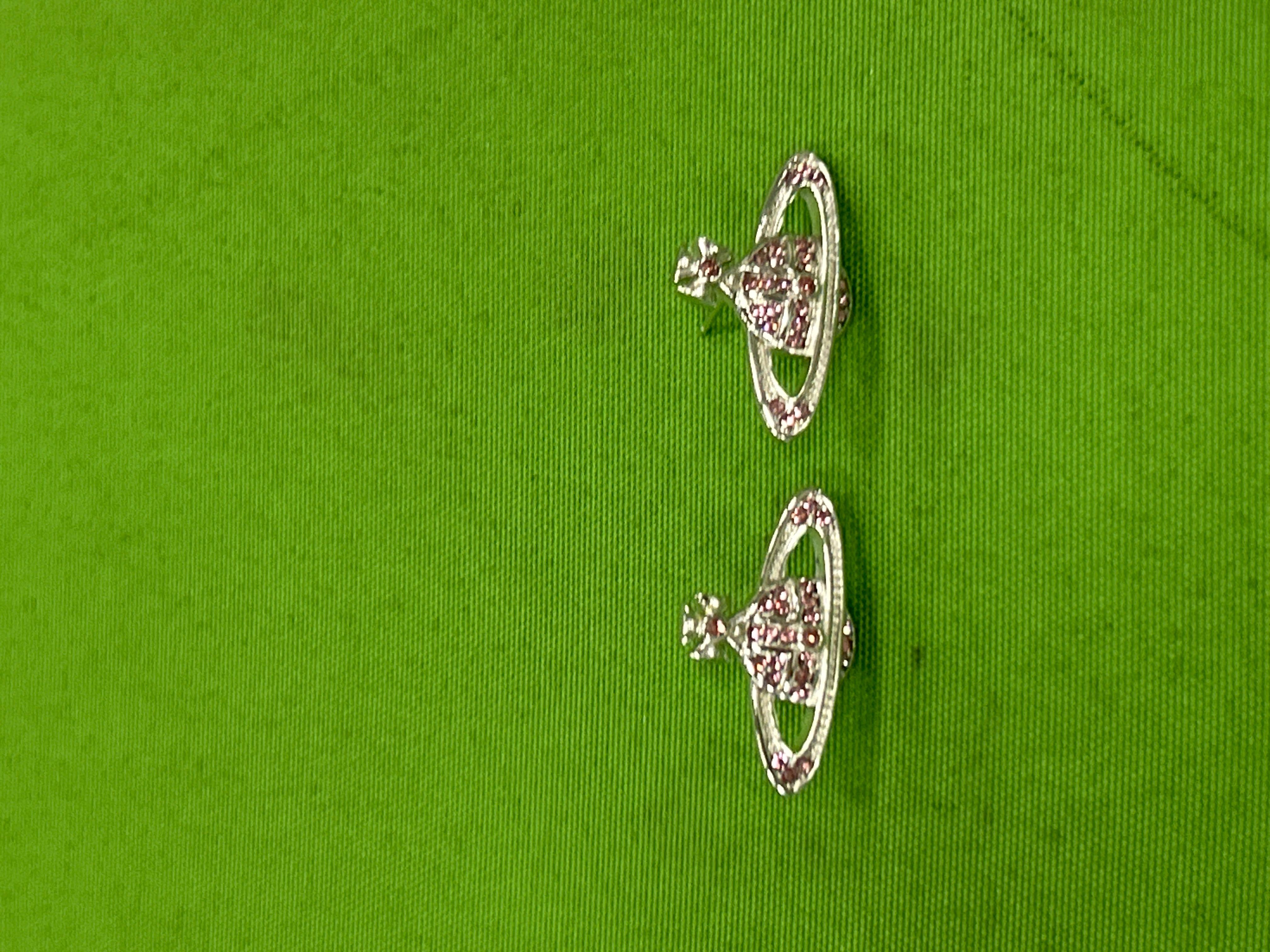 Foto QC 2 de Vivienne Westwood Orb Earrings Metal Crystal Silver