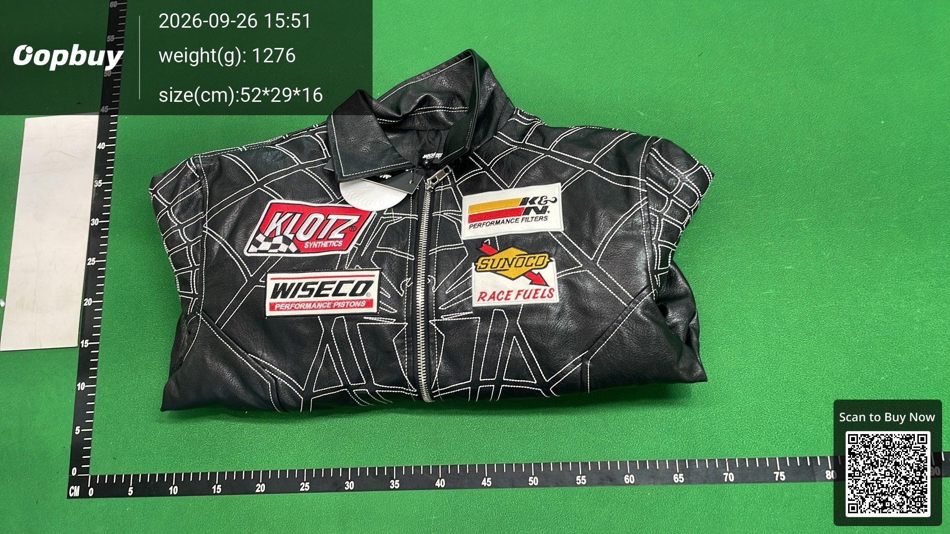 Foto QC 4 de Other Mercedes F1 Hooded Bomber Jacket PU Leather Padded Black