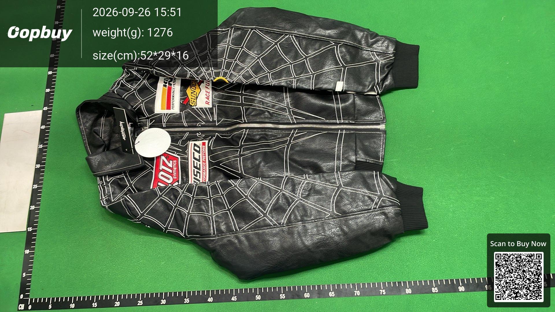 Foto QC 2 de Other Mercedes F1 Hooded Bomber Jacket PU Leather Padded Black