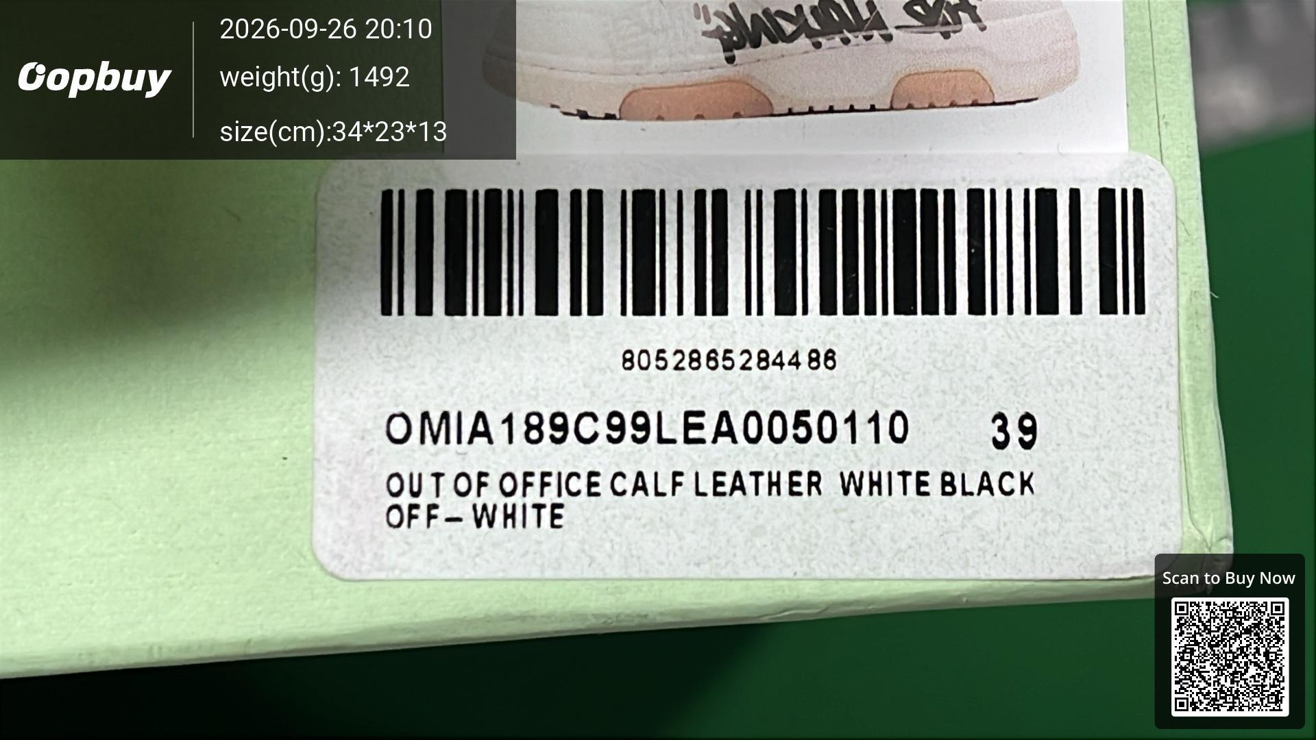 Foto QC 2 de Off-White Out Of Office Leather Sneakers Black White