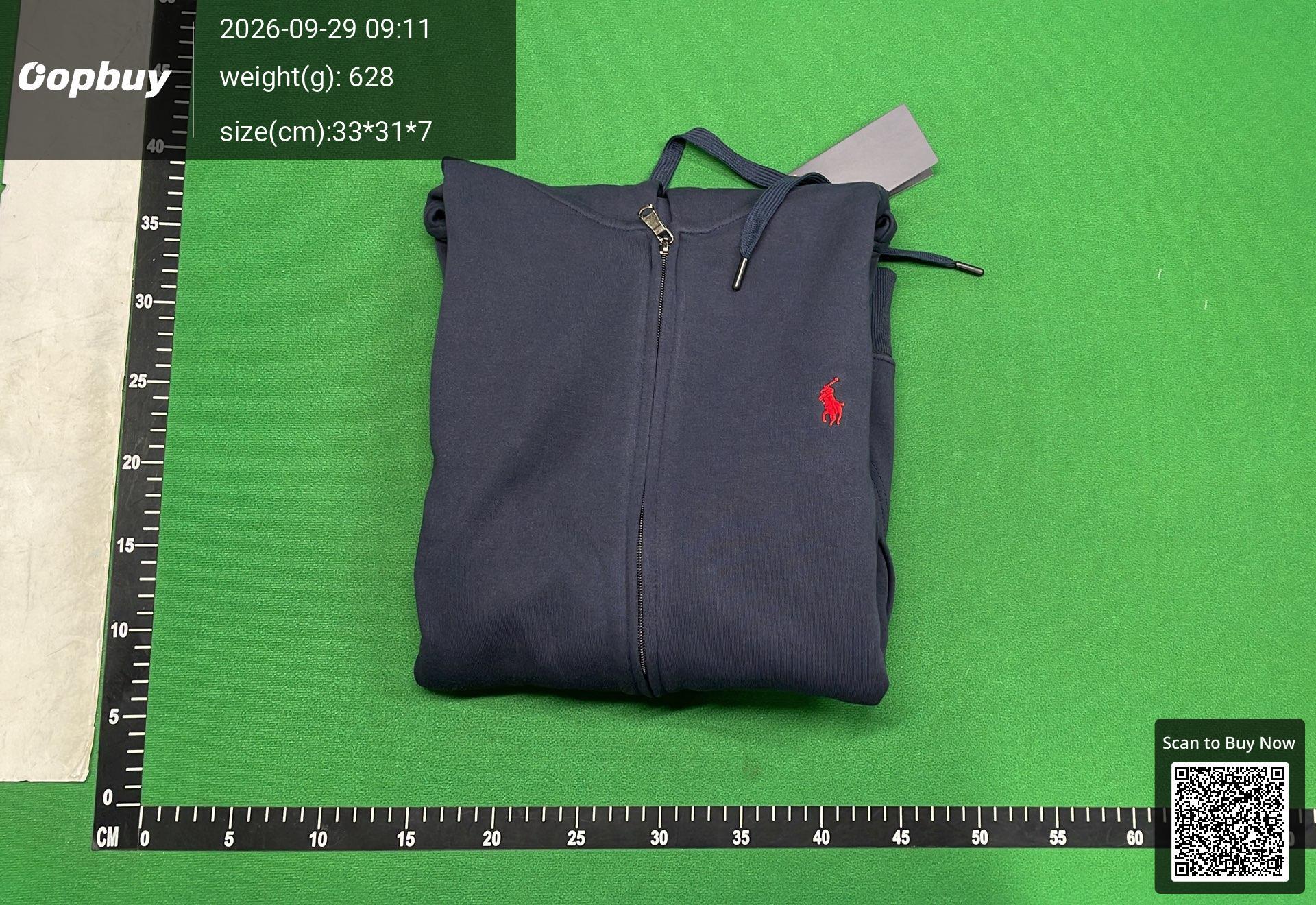 Foto QC 4 de Polo Ralph Lauren Zip Sweater Cotton Hoodie Black