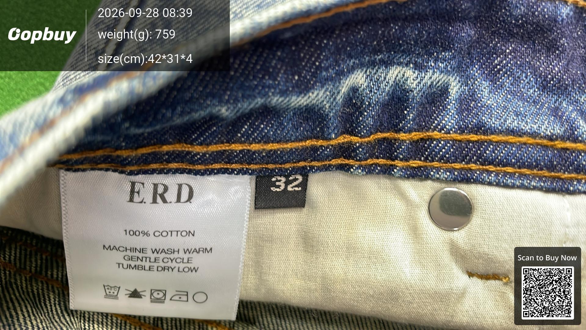 Foto QC 5 de Enfants Riches Déprimés Jeans Distressed Blue