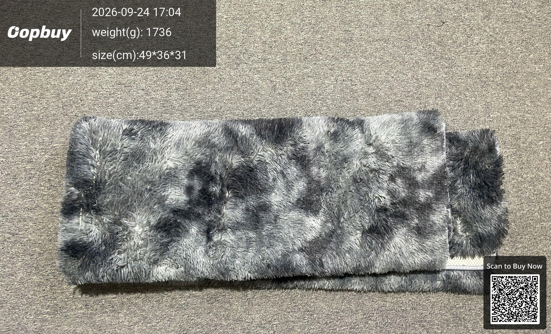 Foto QC 1 de Unbranded Cow Print Shaggy Rug Black/White