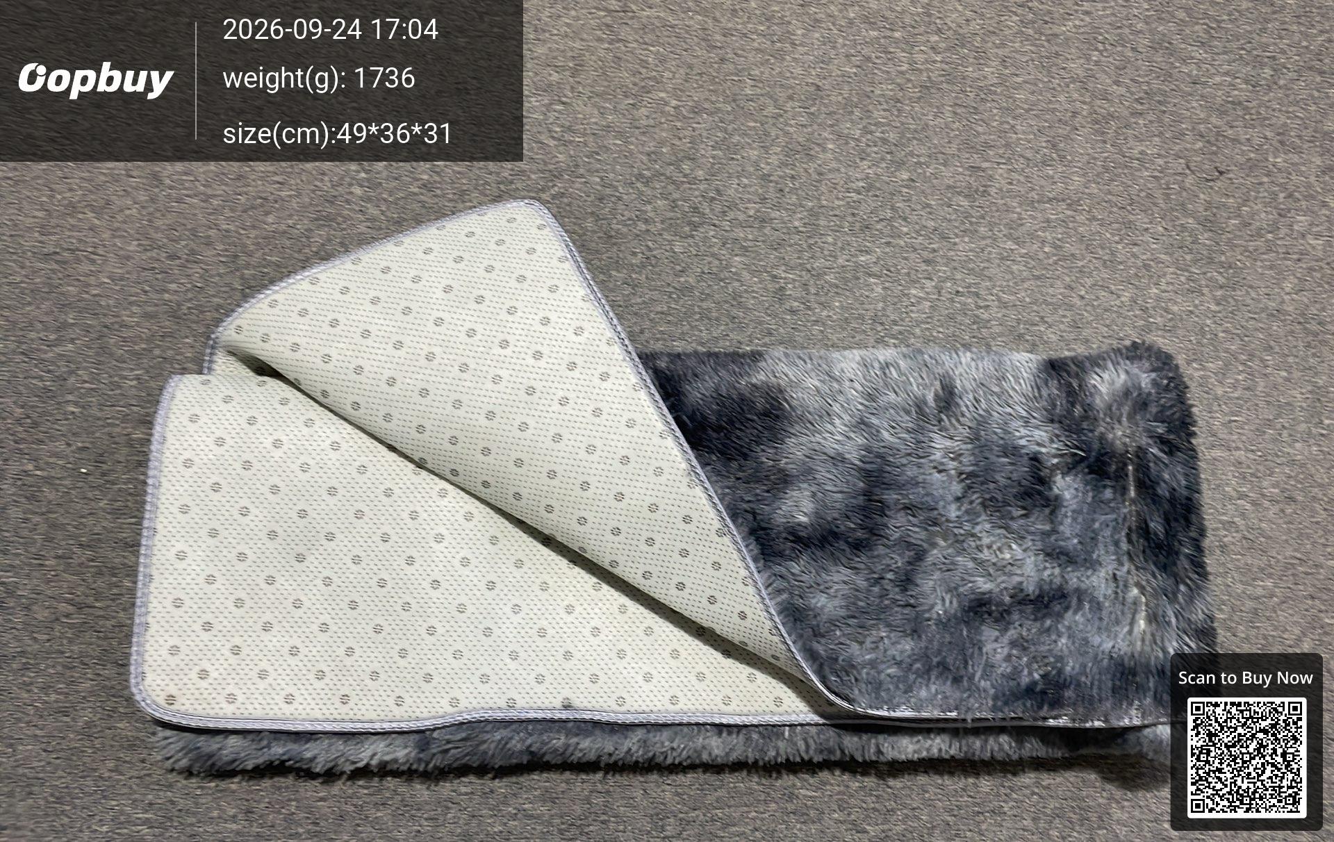 Foto QC 2 de Unbranded Cow Print Shaggy Rug Black/White