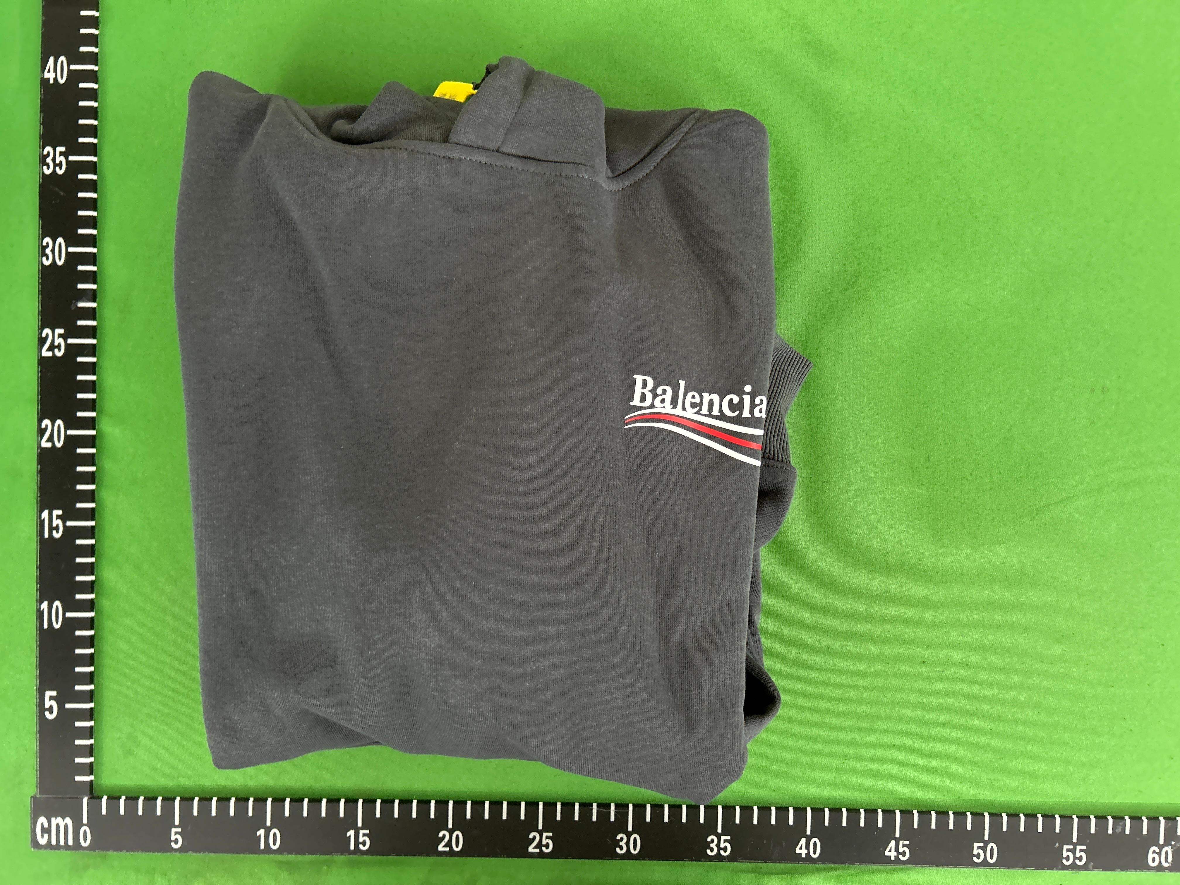 Foto QC 5 de Balenciaga Hoodie BB Spray Paint Logo White