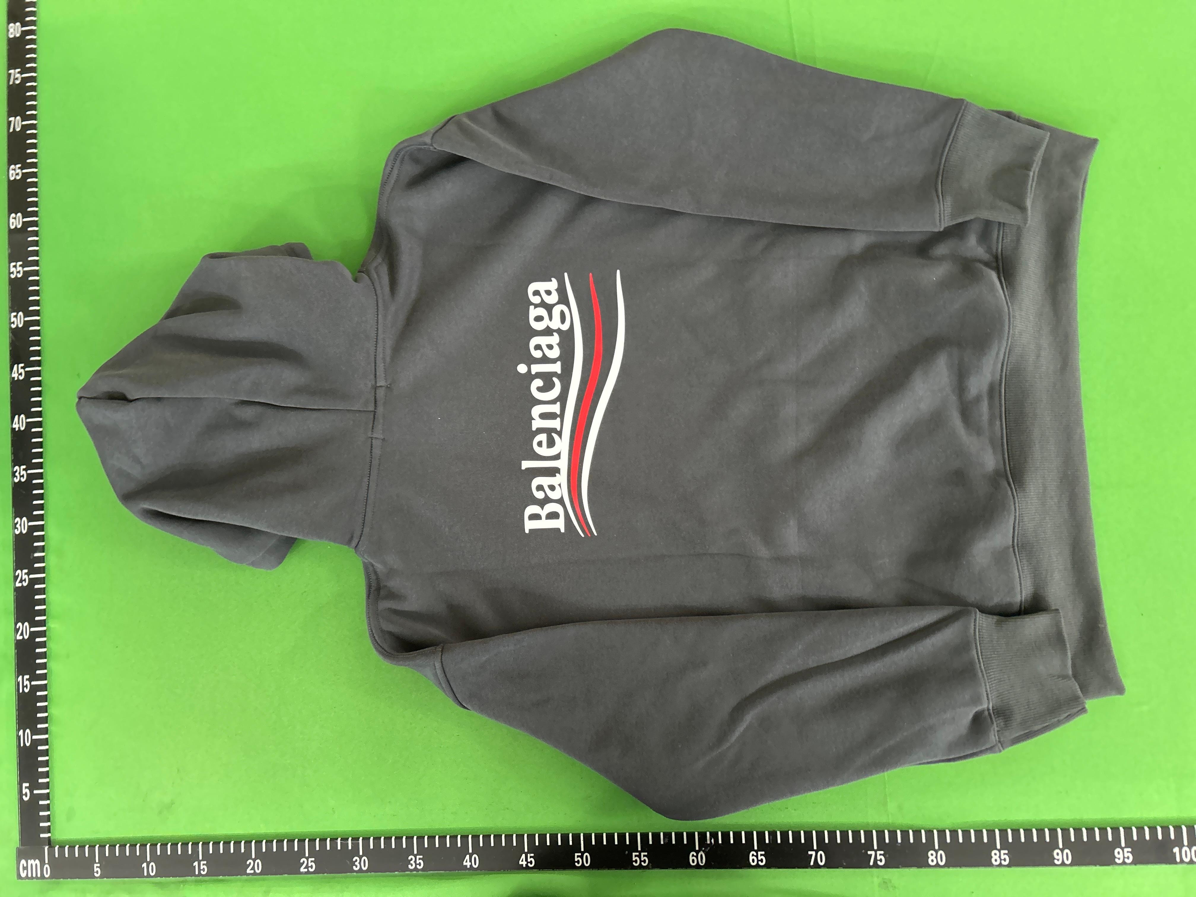 Foto QC 8 de Balenciaga Hoodie BB Spray Paint Logo White