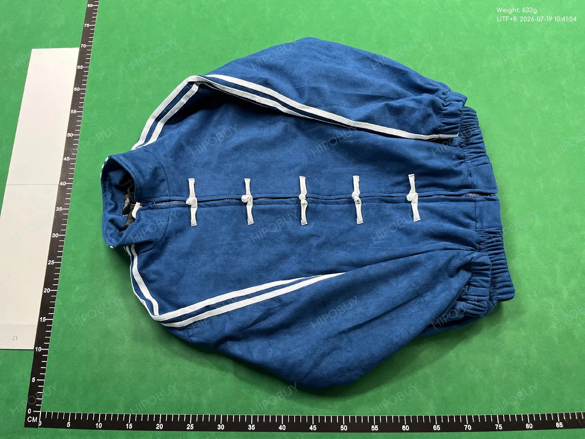 Foto QC 6 de Chinese Style Stand-Up Collar Jacket Frog Button Three-Stripe Black