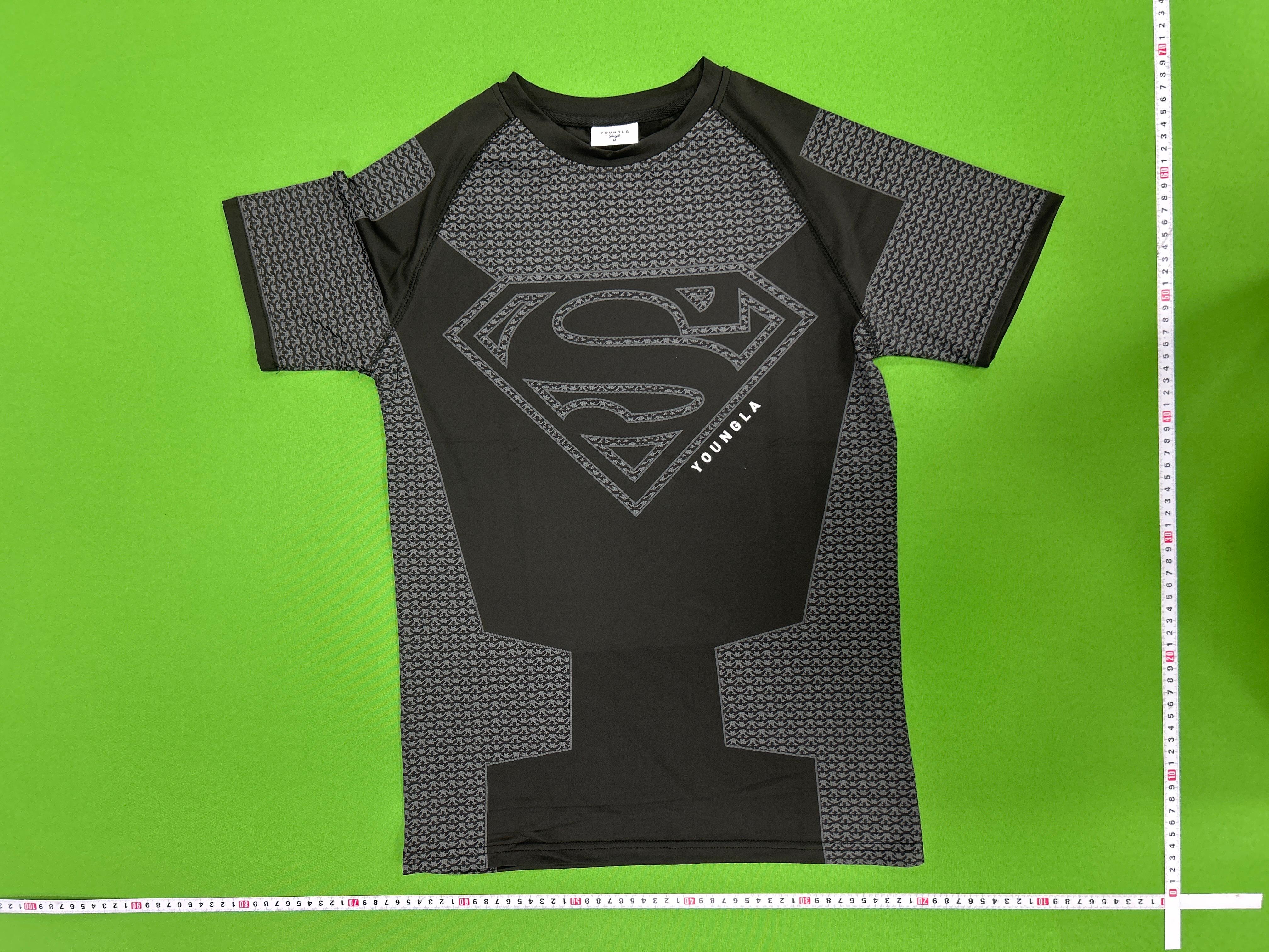 Foto QC 3 de YoungLA Superman T-shirt Shield Graphic Blue