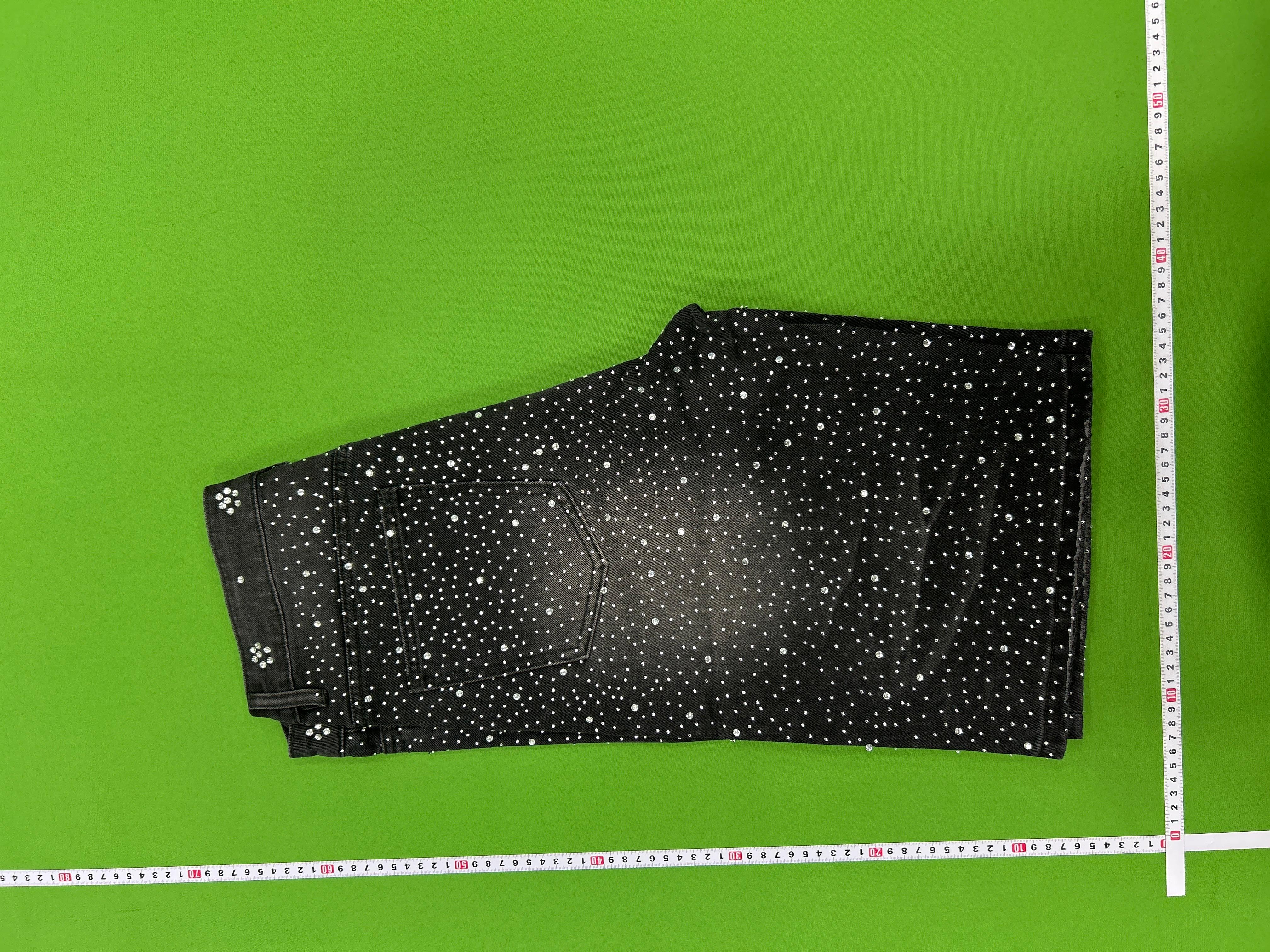Foto QC 1 de VALLEY Denim Shorts Rhinestone Black