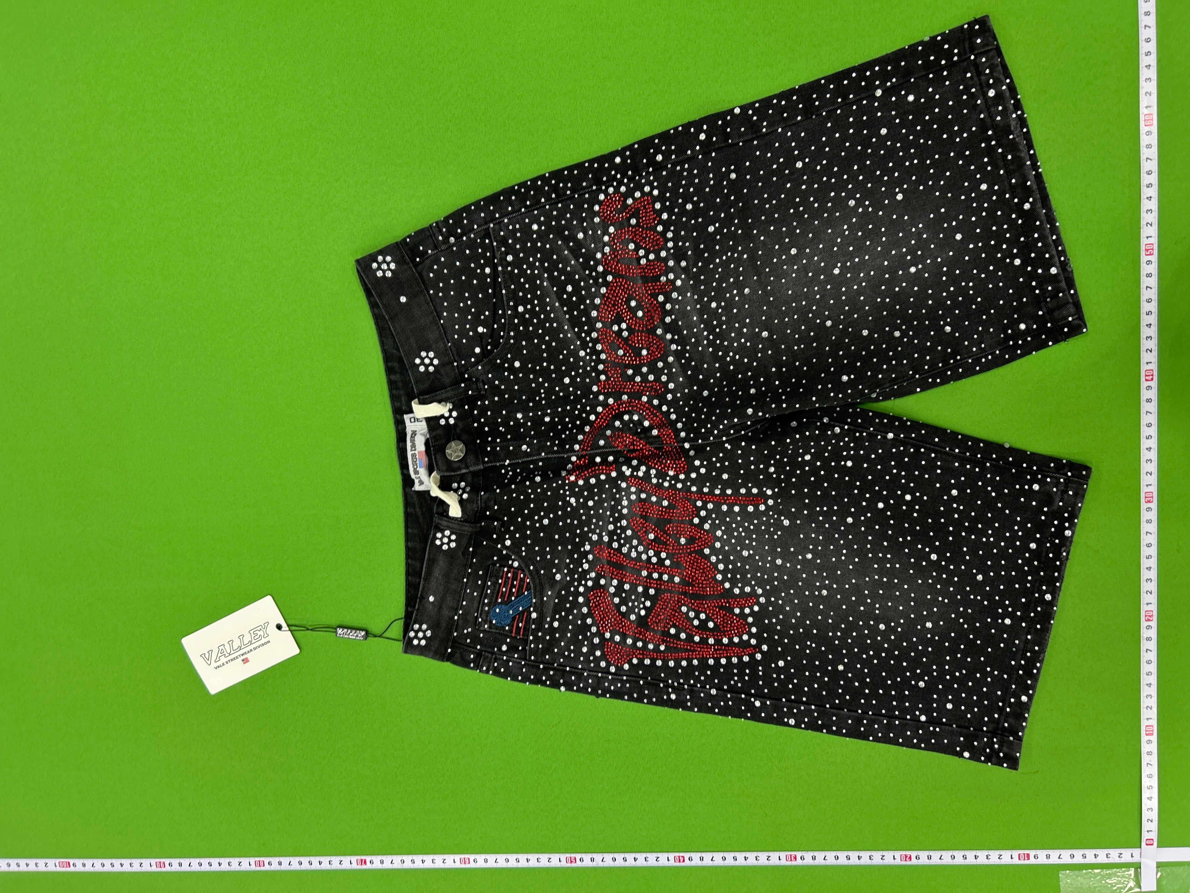 Foto QC 3 de ValeForever Jeans Rhinestone Patchwork Brown