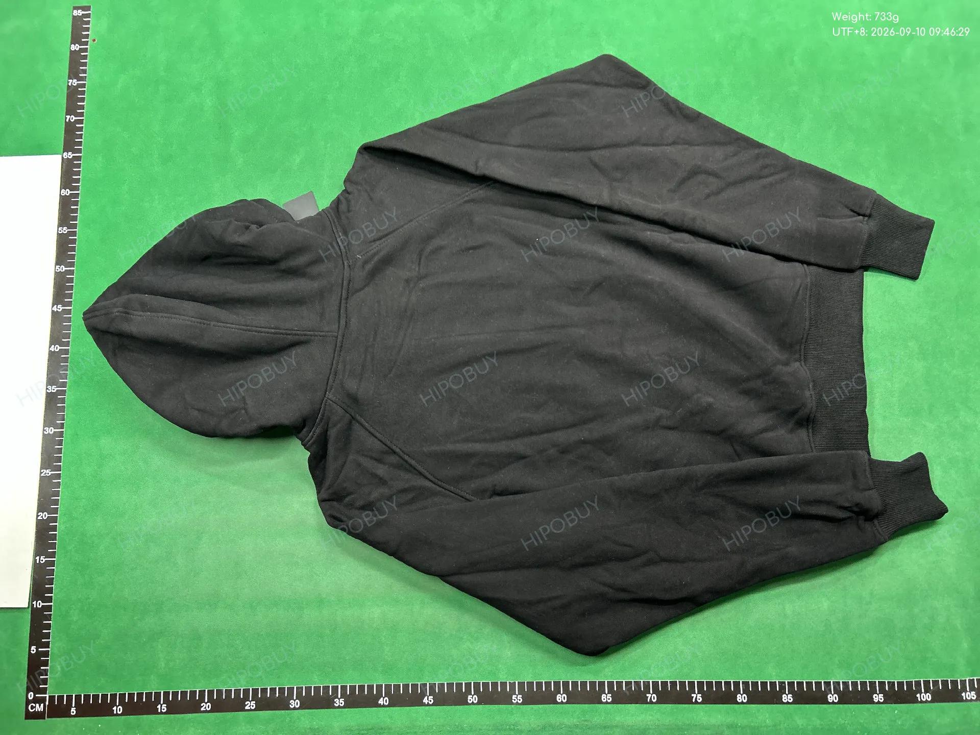 Foto QC 7 de 6PM Hooded Jacket Fleece Lined Contrast Stitching Black