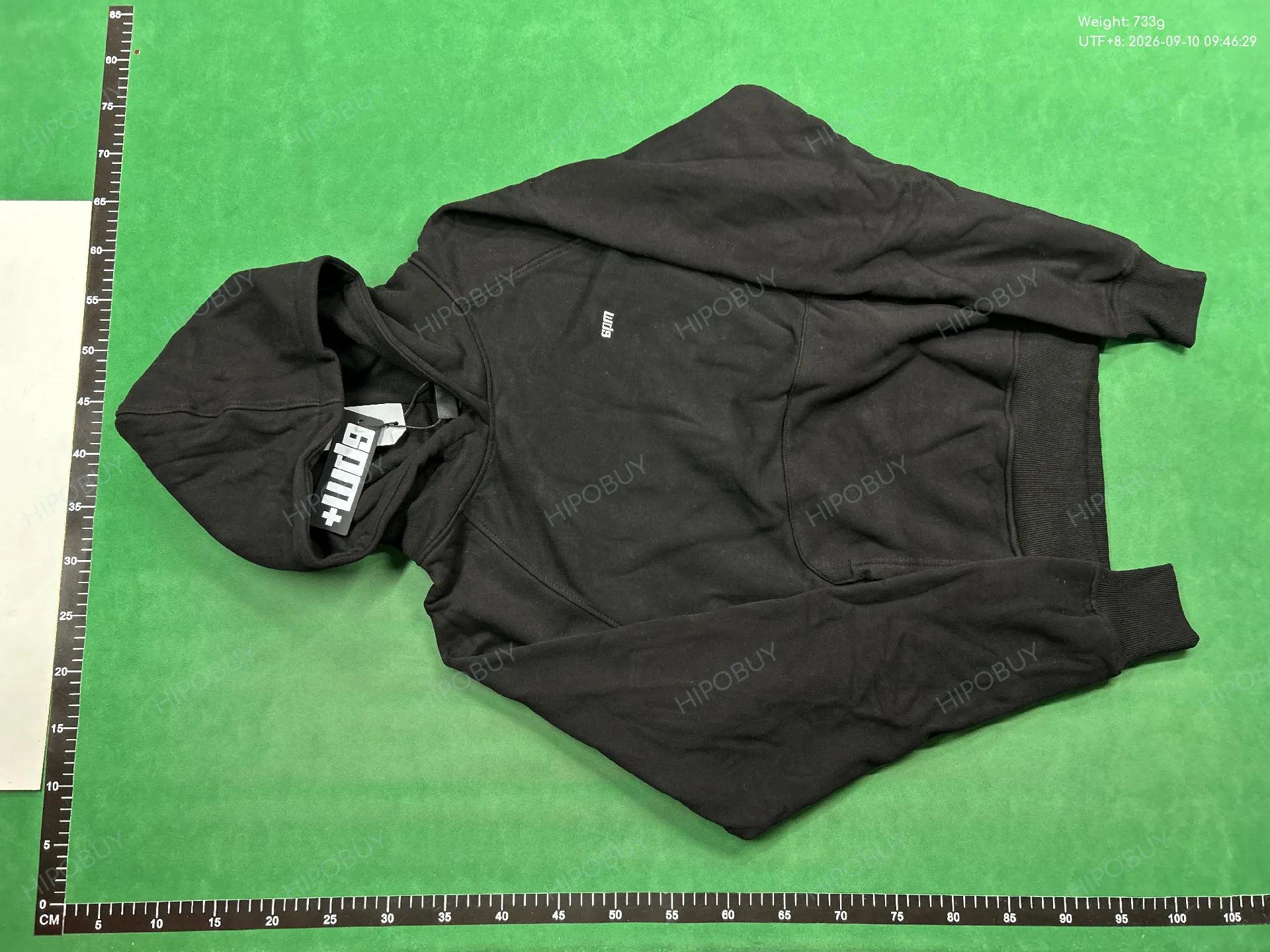 Foto QC 6 de 6PM Hooded Jacket Fleece Lined Contrast Stitching Black