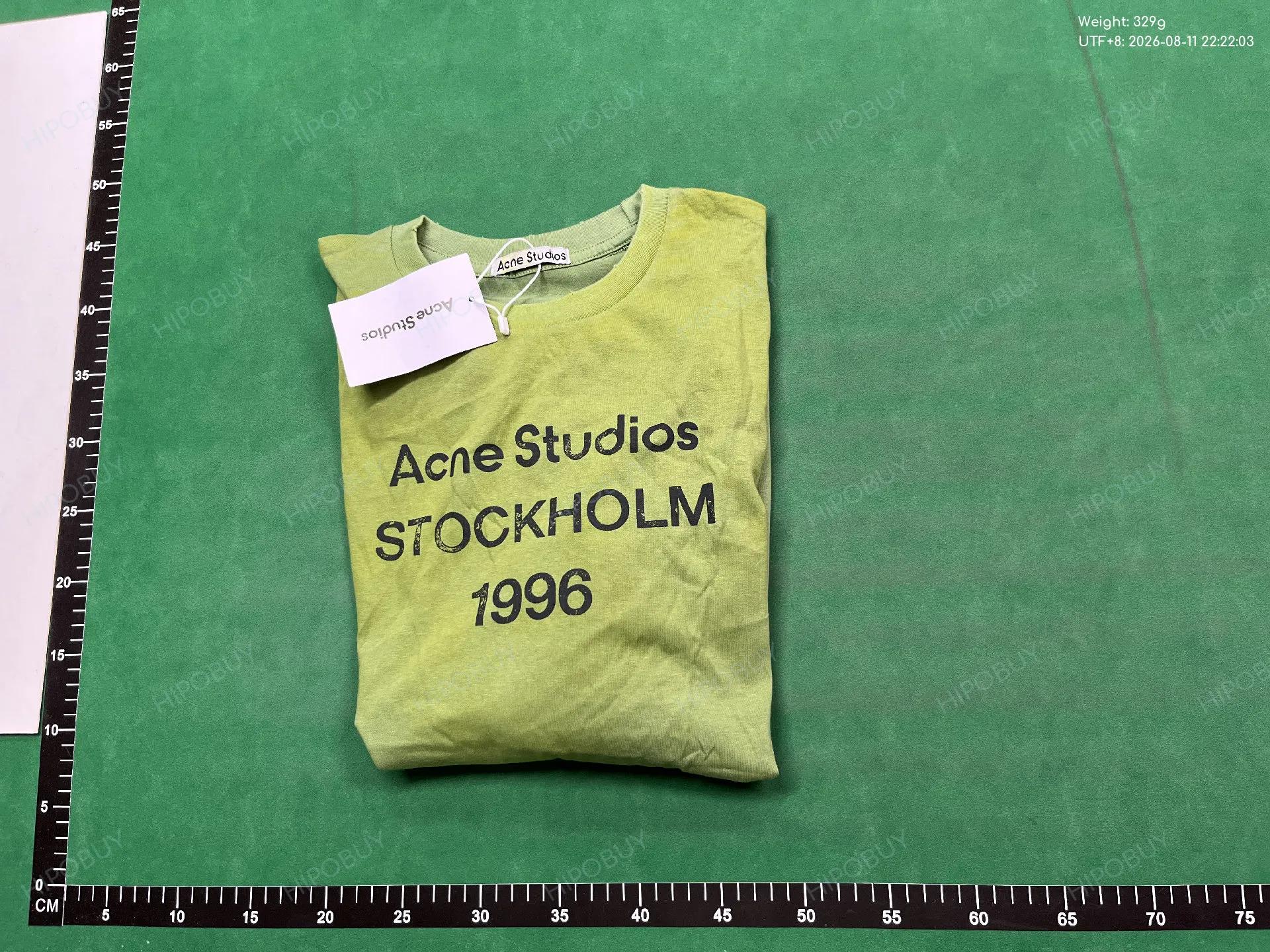 Foto QC 4 de Acne Studios T-shirt Stockholm 1996 Logo Navy