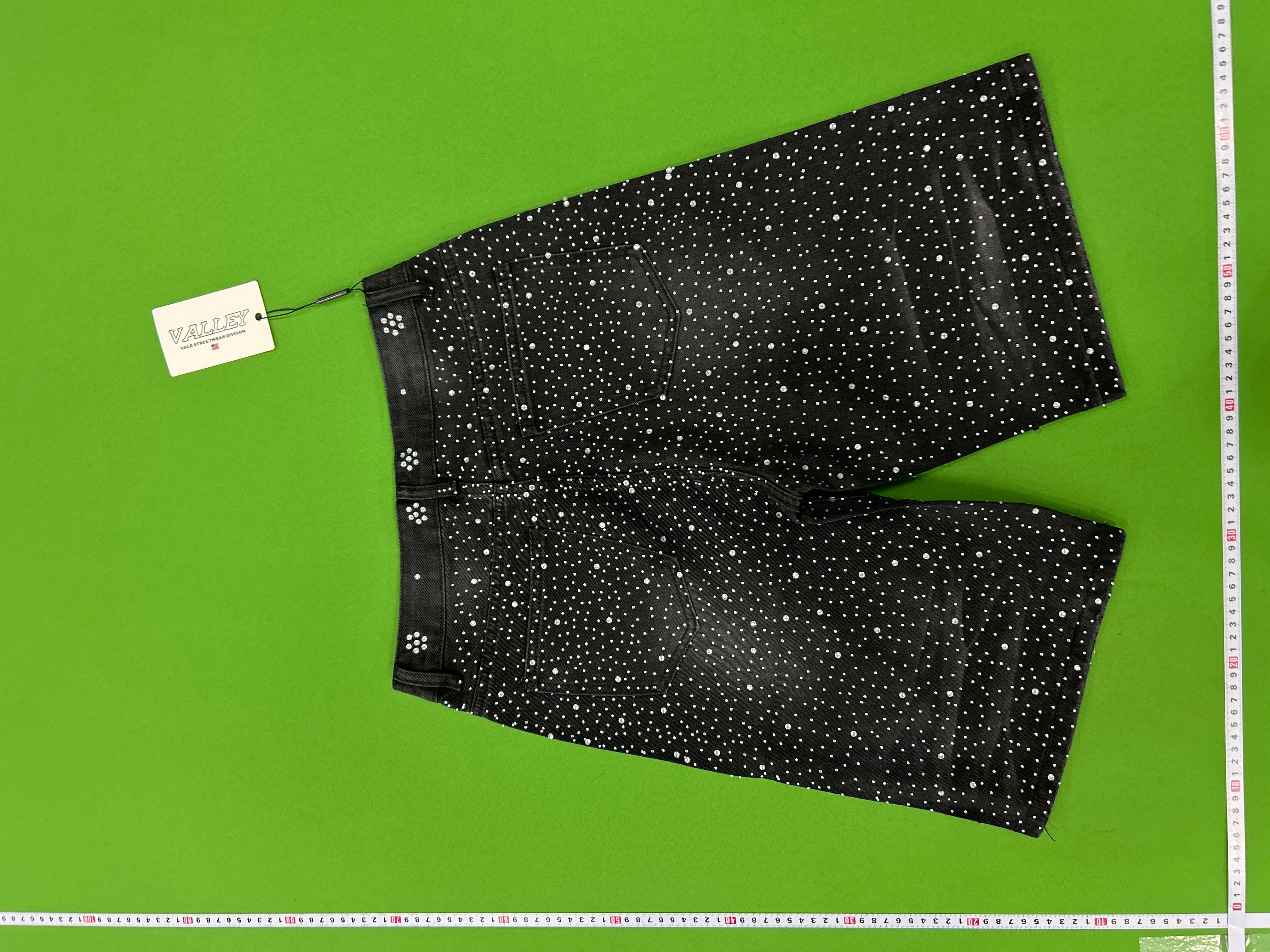 Foto QC 4 de ValeForever Jeans Rhinestone Patchwork Brown