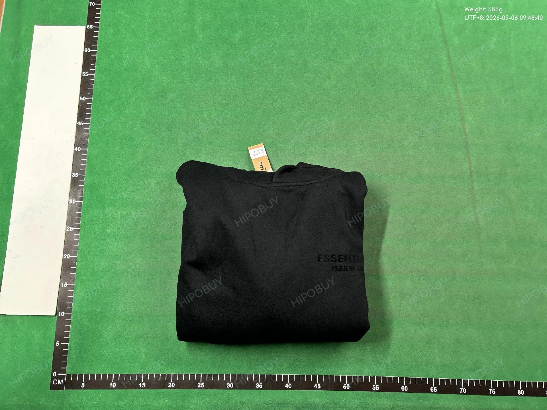Foto QC 8 de Fear of God Essentials Sweater Logo Hoodie Black