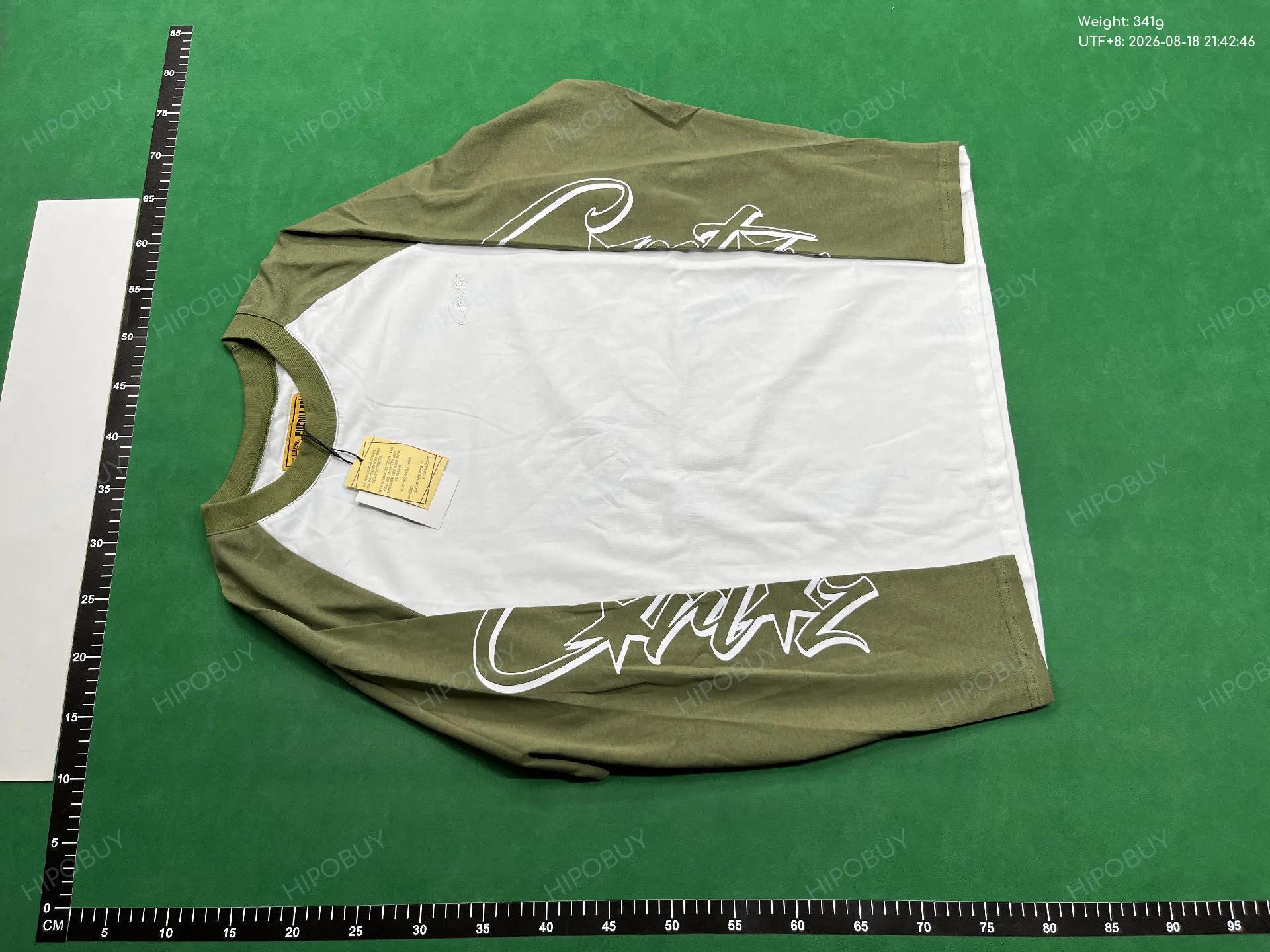 Foto QC 6 de Corteiz Alcatraz T-shirt Raglan Long-Sleeve Script Logo White Black
