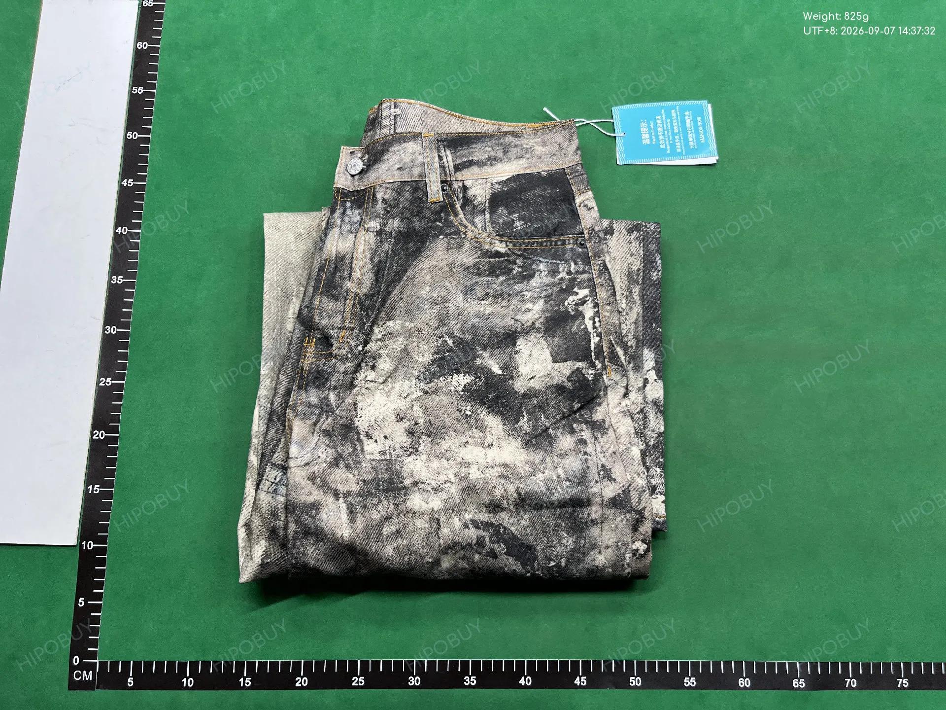 Foto QC 4 de Balenciaga Pull-Up Super Destroyed Baggy Jeans Light Blue