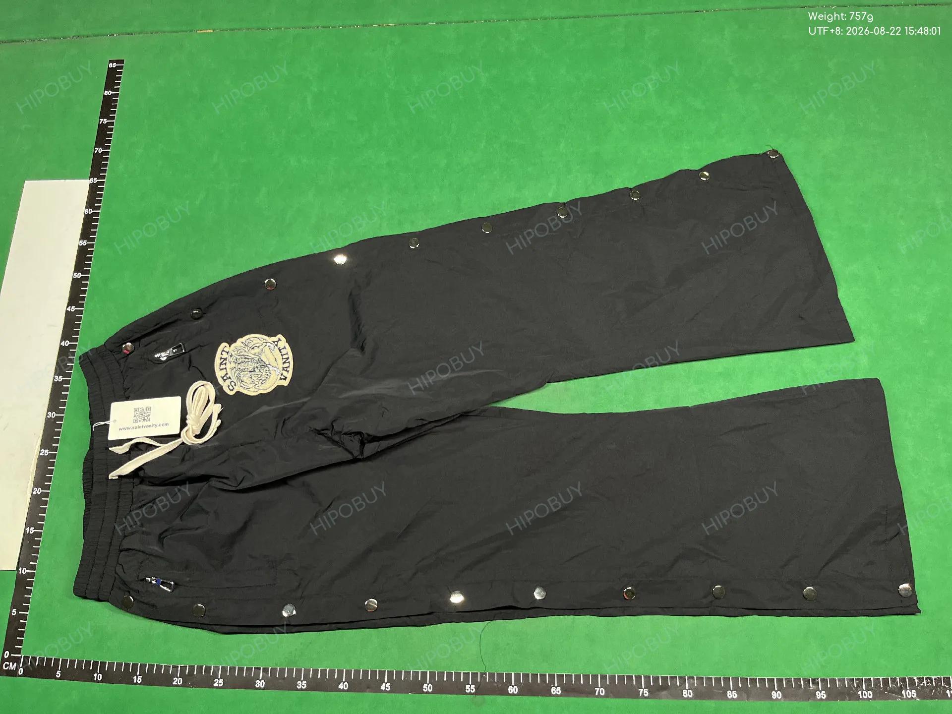 Foto QC 3 de Saint Vanity Nylon Button Up Hooded Shirt Black