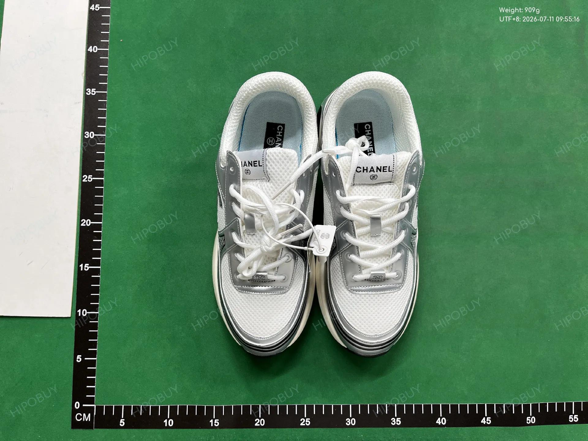 Foto QC 6 de Chanel Sneakers Low Metallic Silver White