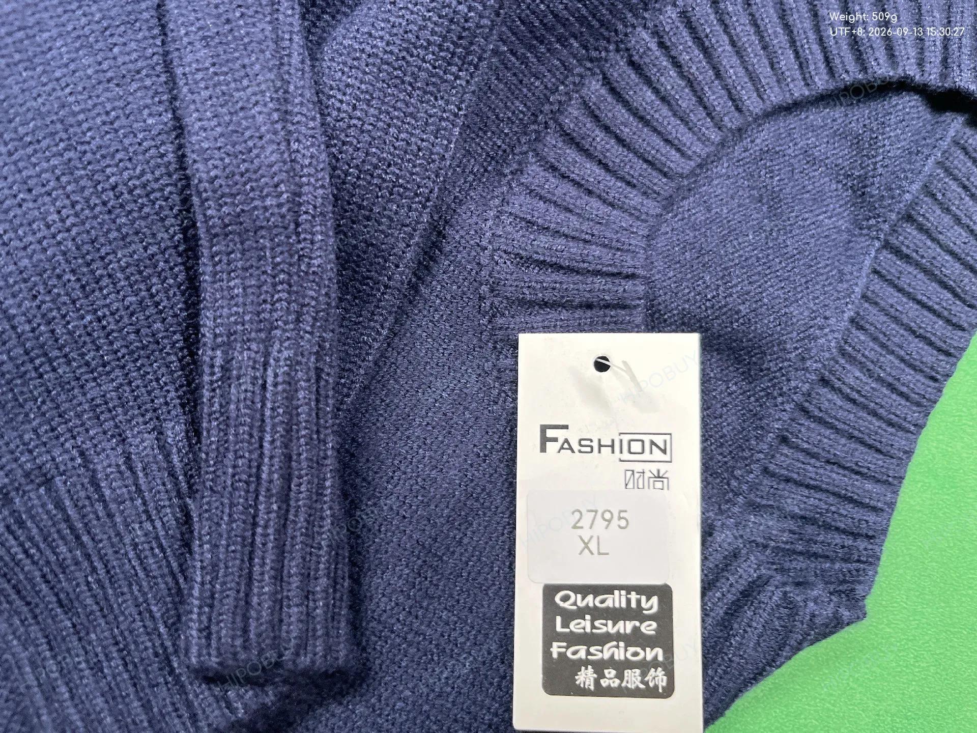 Foto QC 1 de Polo Ralph Lauren Iconic Flag Crewneck Sweater Cotton Navy