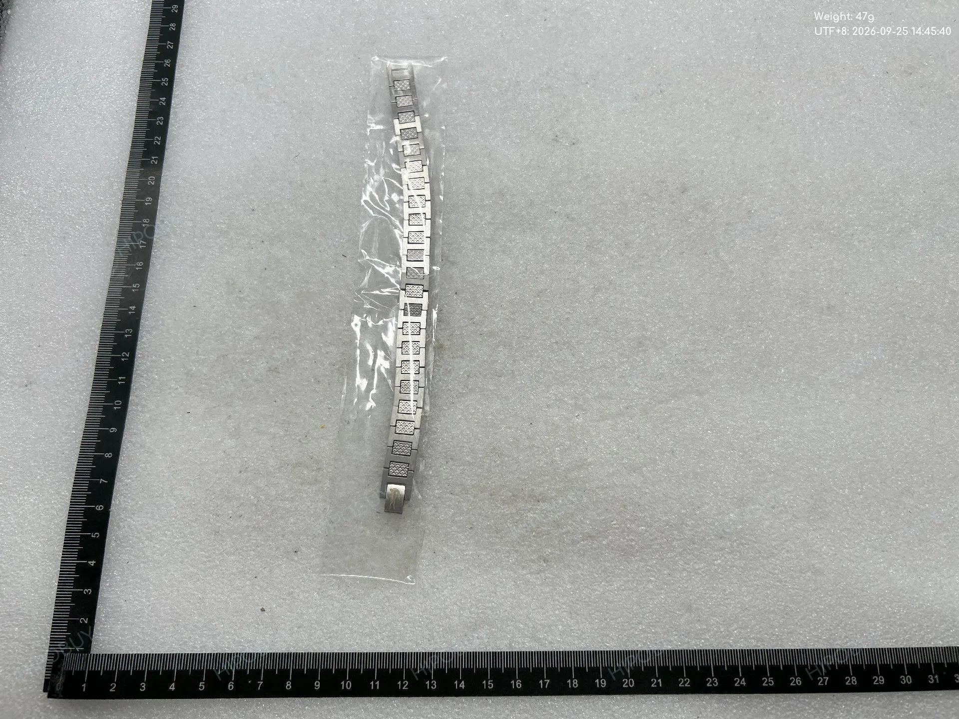 Foto QC 3 de Other Bracelet Titanium Steel Magnetic Stone Black